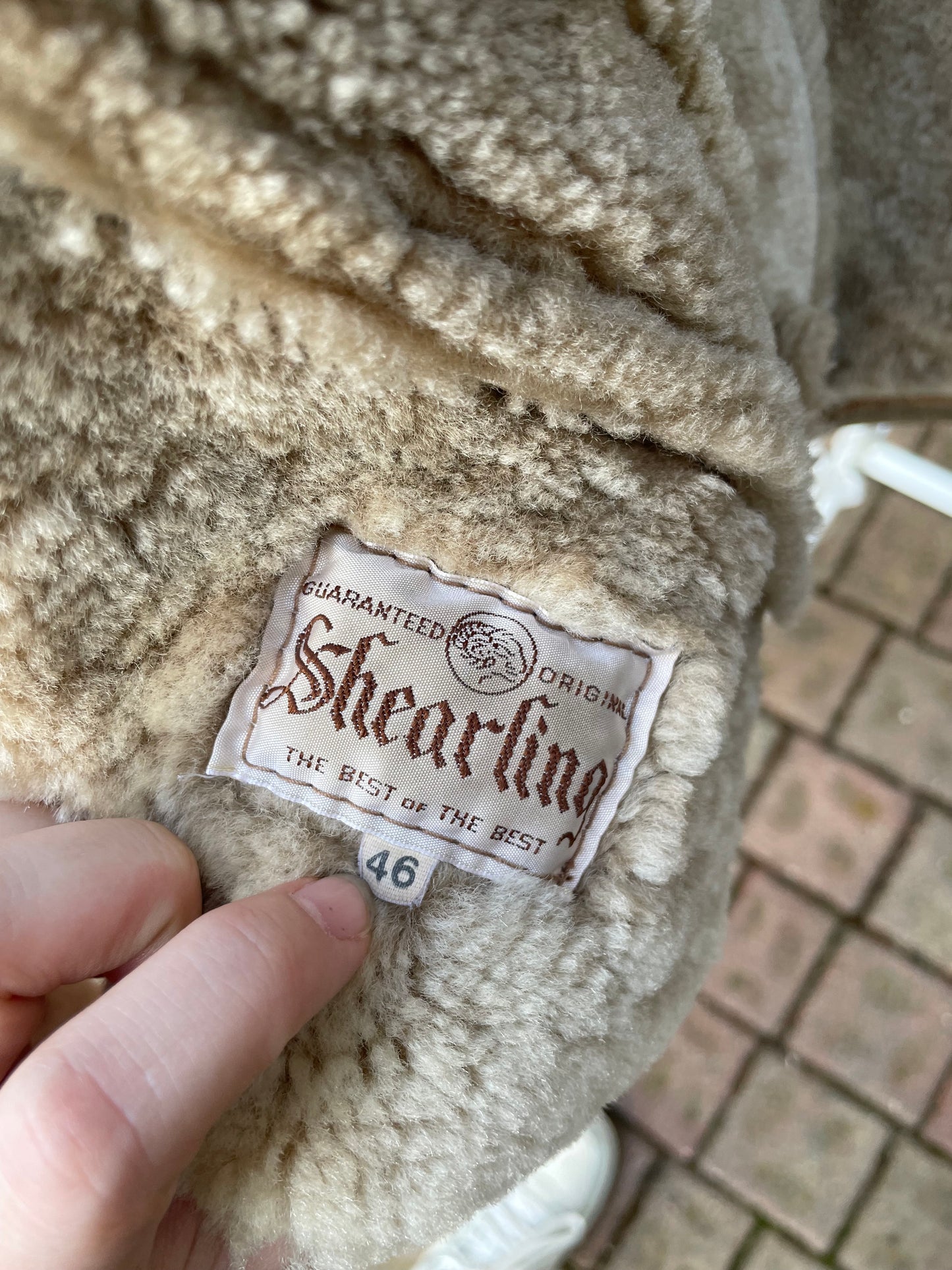 Montone donna originale Shearling 80s in nappa sfumata