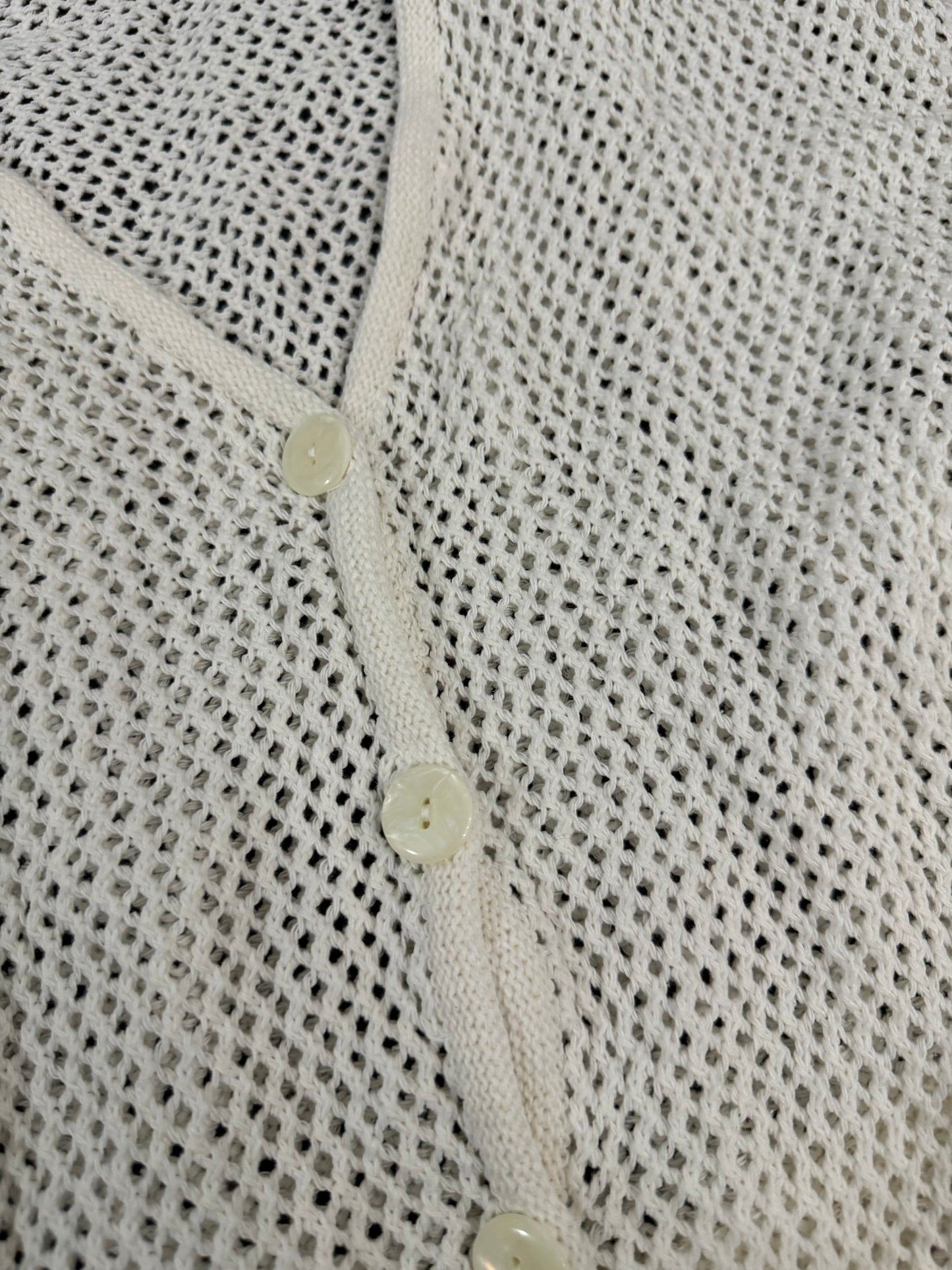 Gilet cardigan a rete oversize 100% cotone