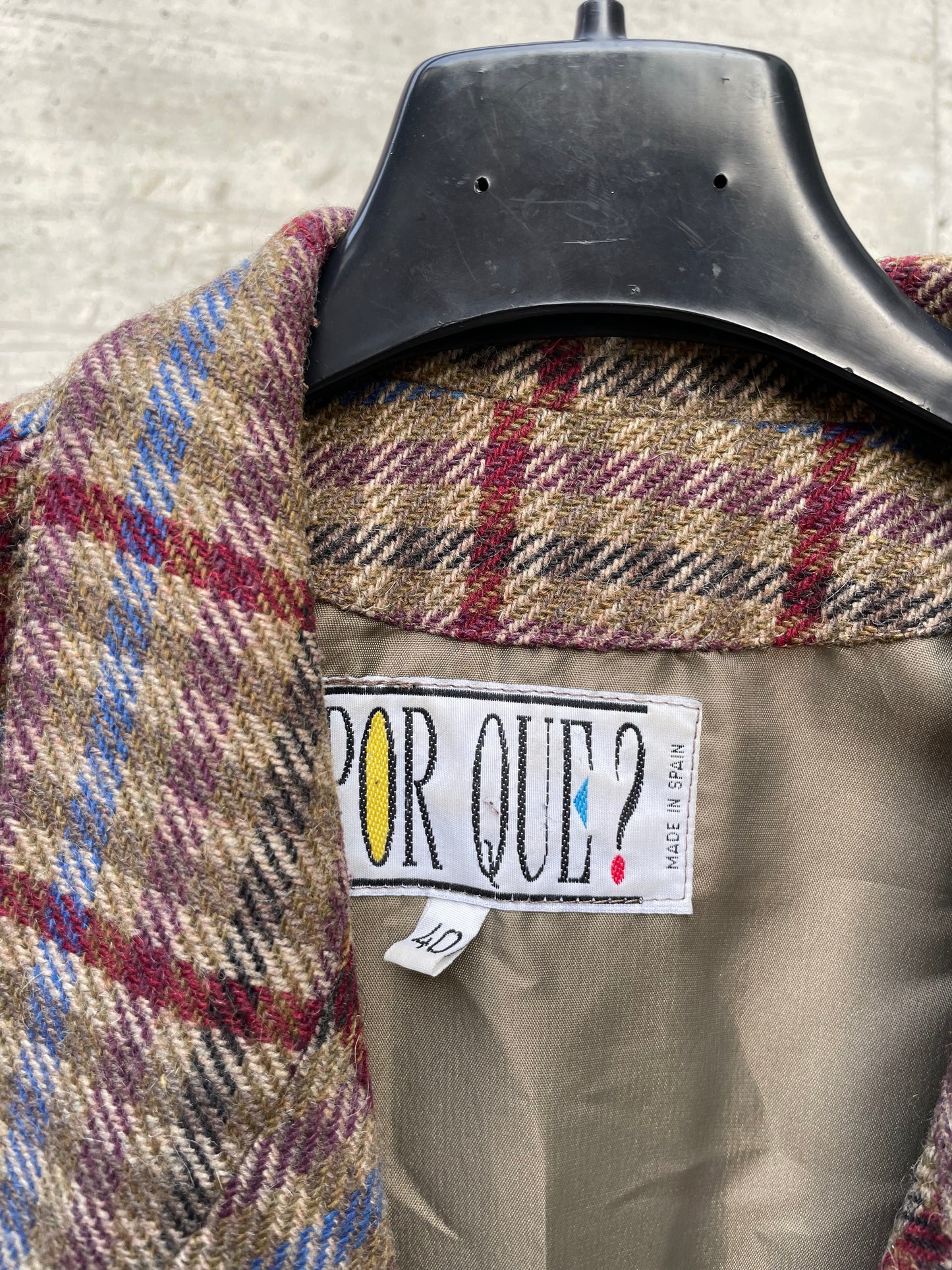 Blazer sartoriale doppiopetto tartan in misto lana