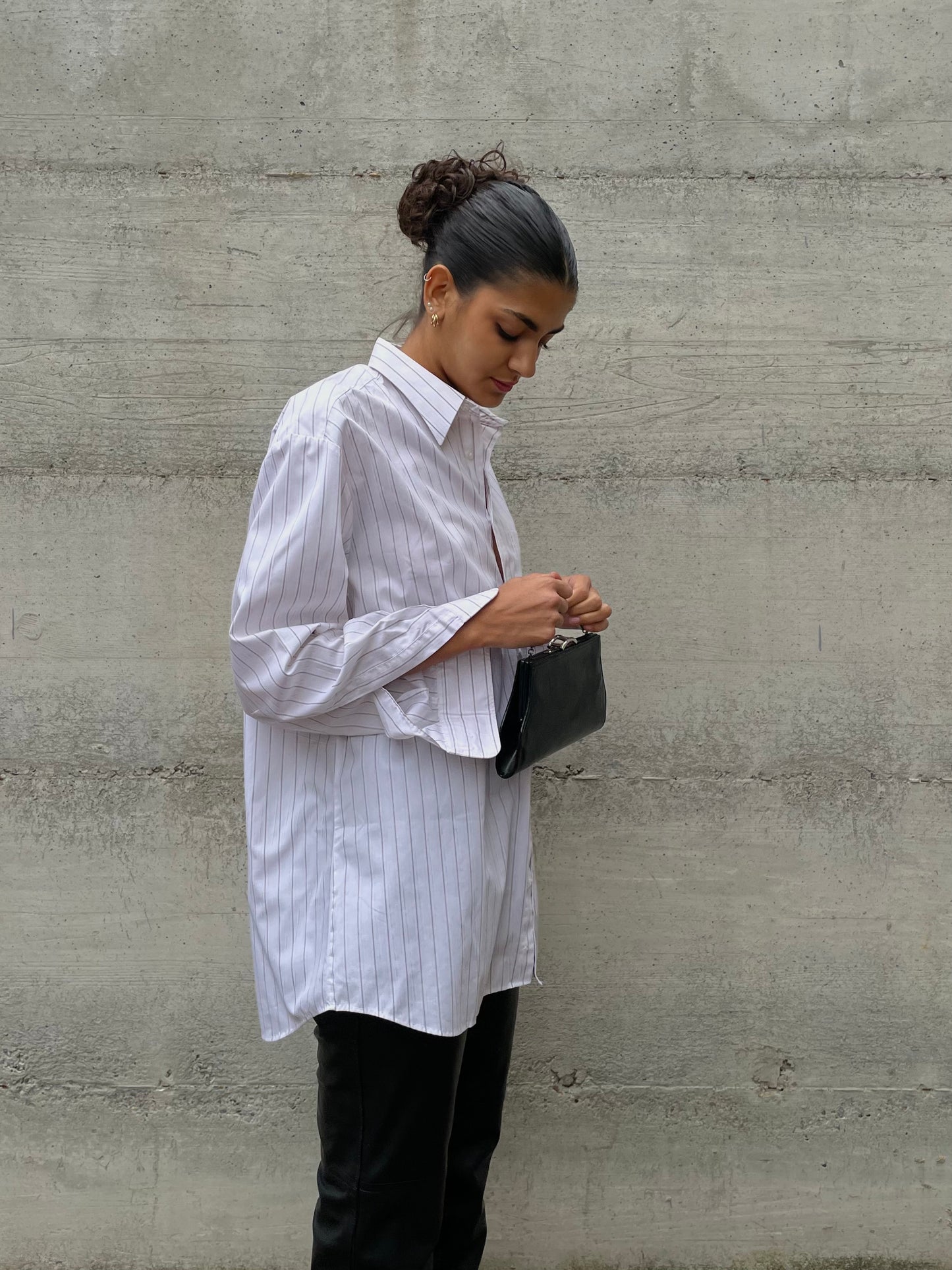 Camicia oversize striped 100% cotone