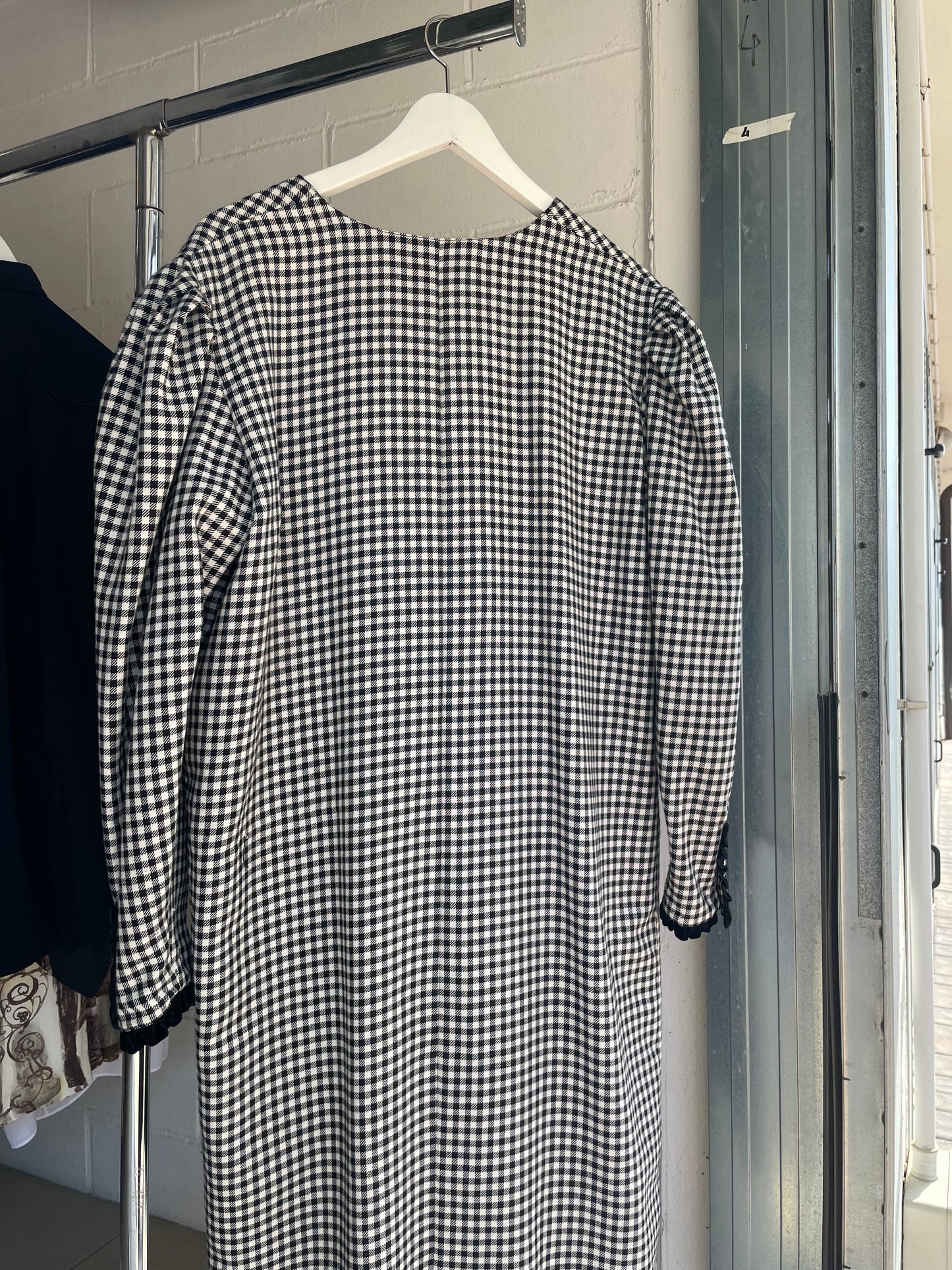 Vestito midi vichy bianco e nero Luisa Spagnoli - M/L