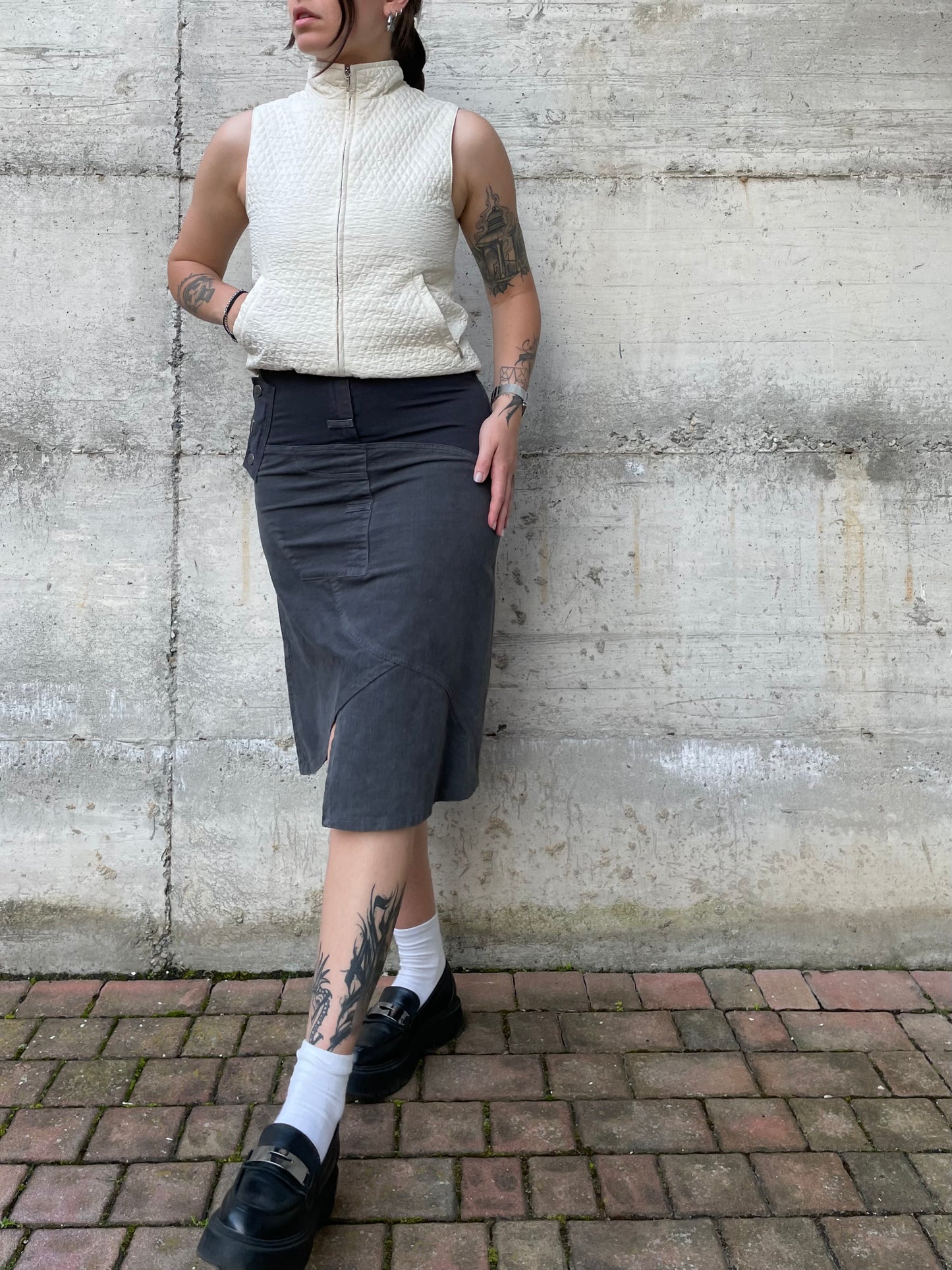 Smanicato trapuntato Eskey bianco - S