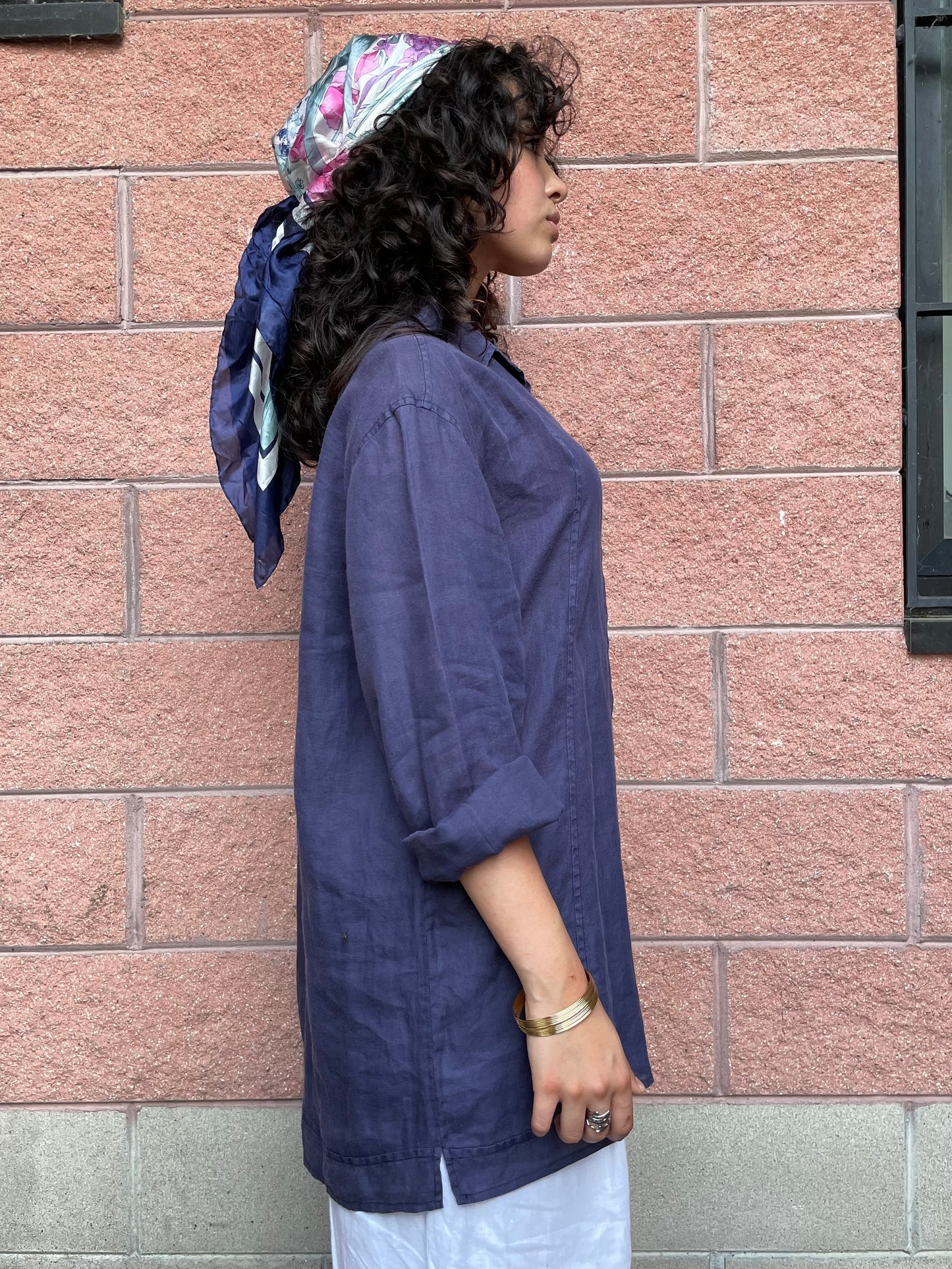 Camicia blu notte 100% bamboo - taglia M