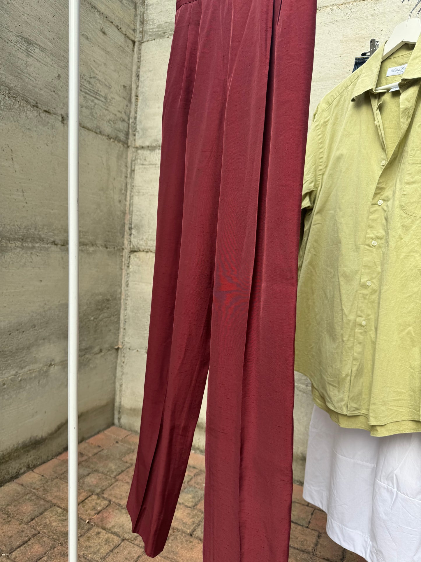 Pantalone sartoriale vinaccia, taglia S