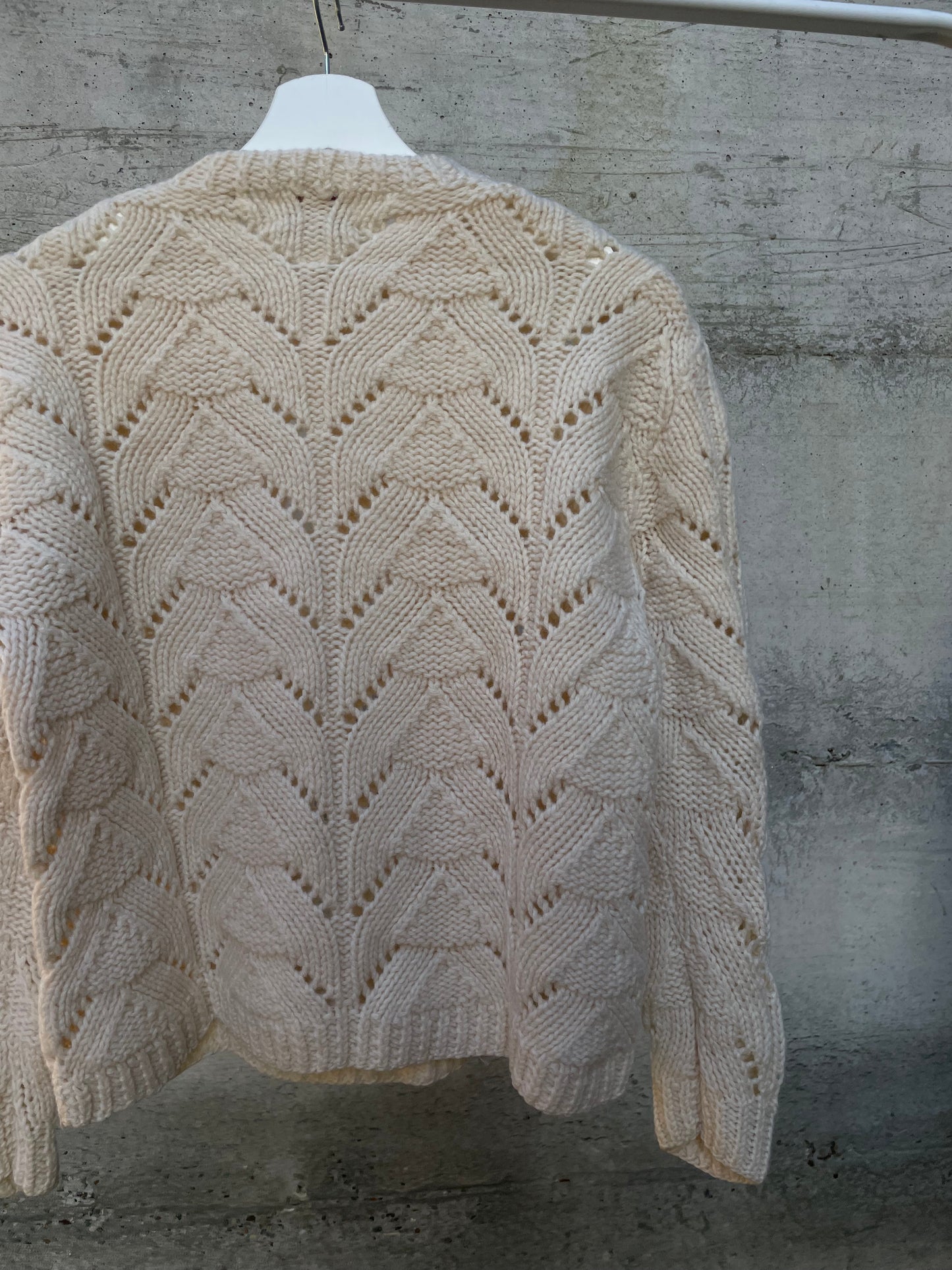 Maglione girocollo sartoriale burro 100% lana - taglia M