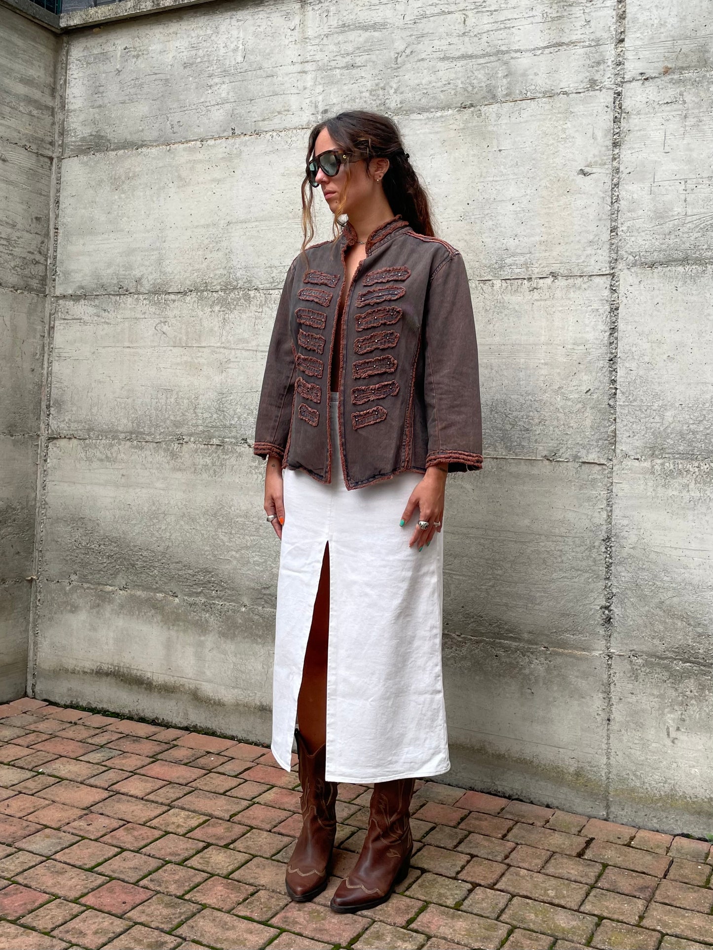 Giacchino vintage denim sfumato - taglia M