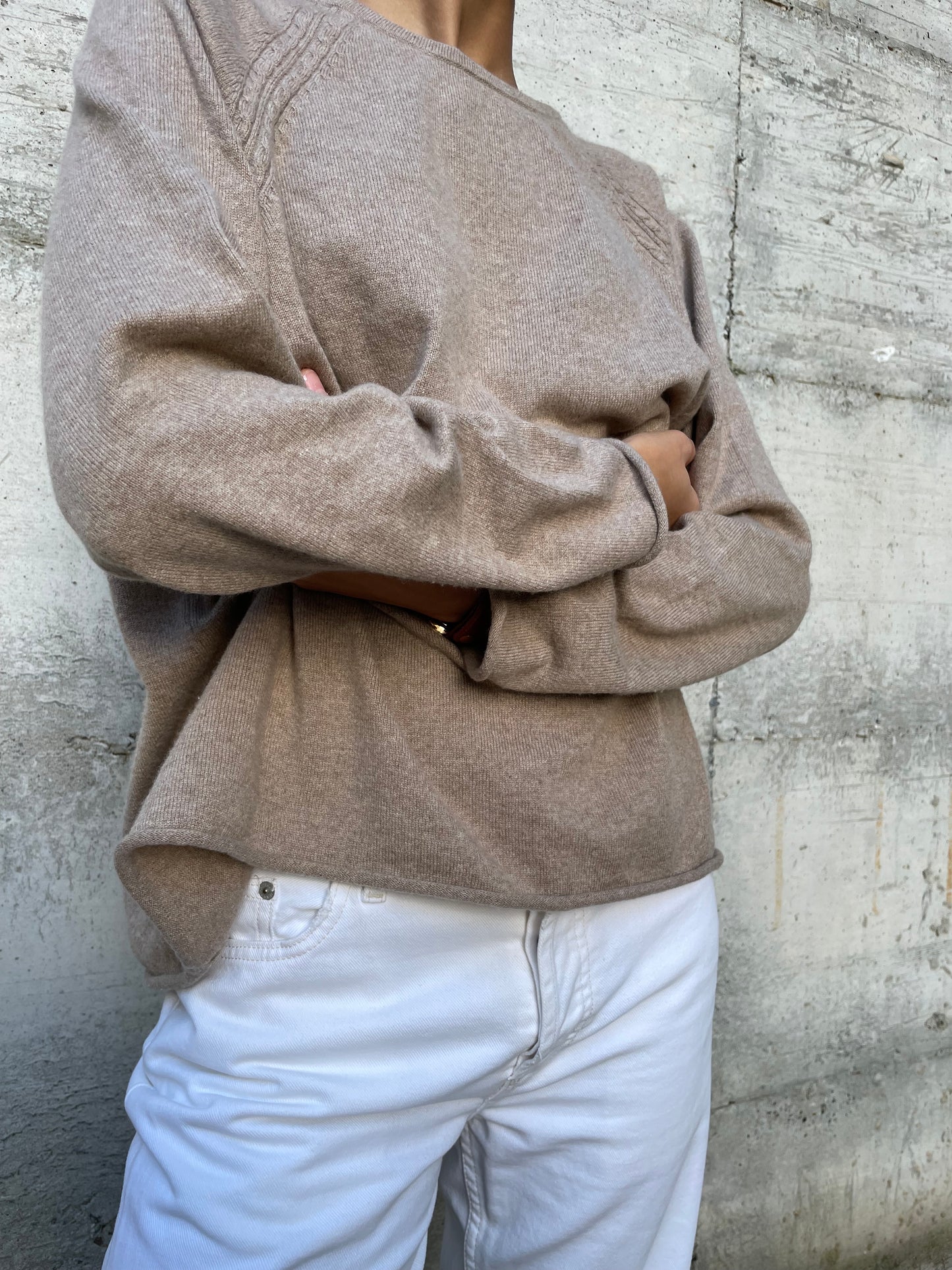 Maglione ampio Egon Fustemberg 100% cashmere - taglia L