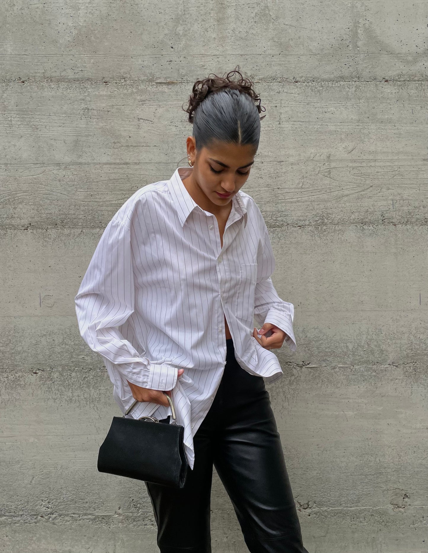 Camicia oversize striped 100% cotone