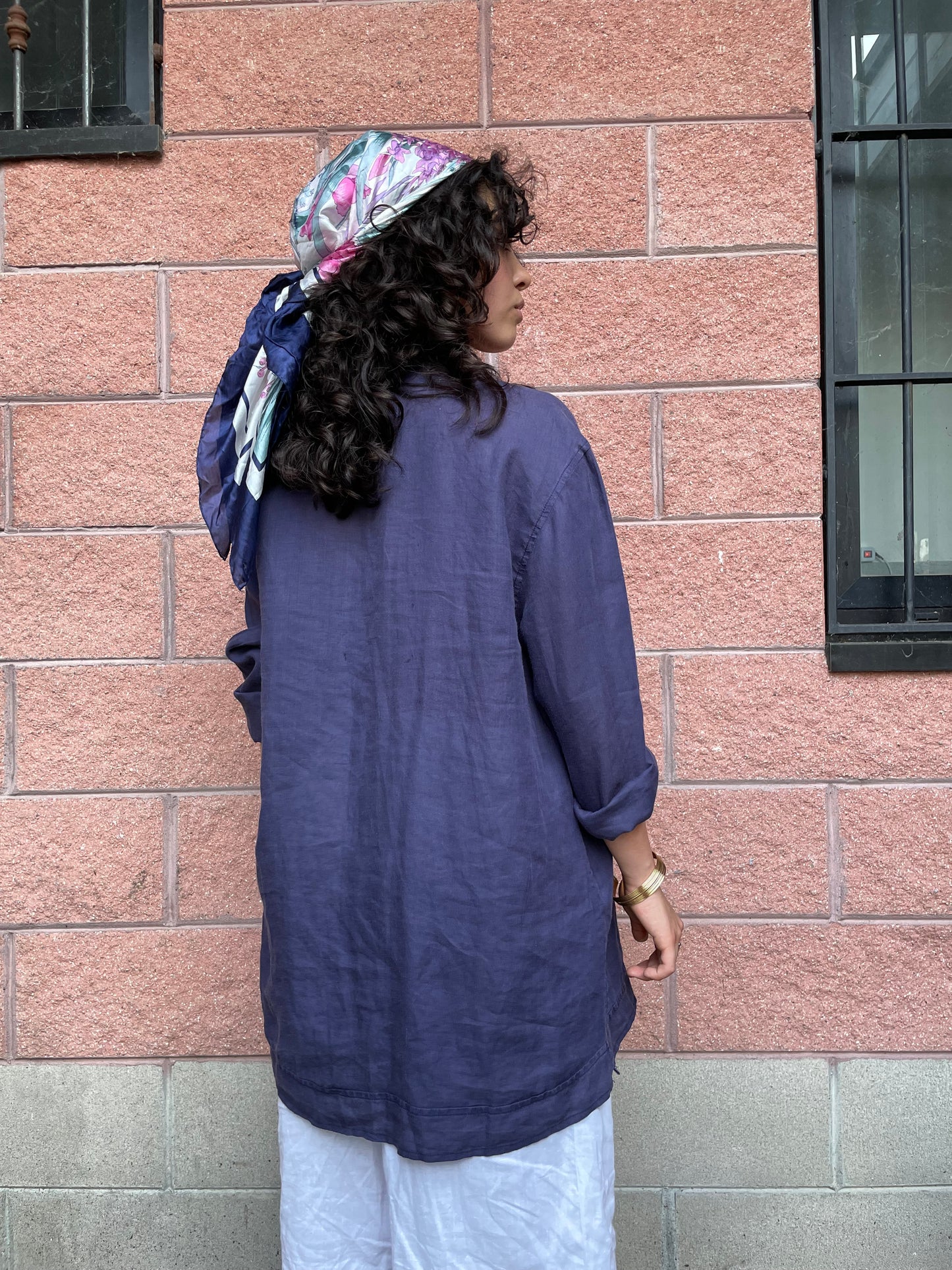 Camicia blu notte 100% bamboo - taglia M