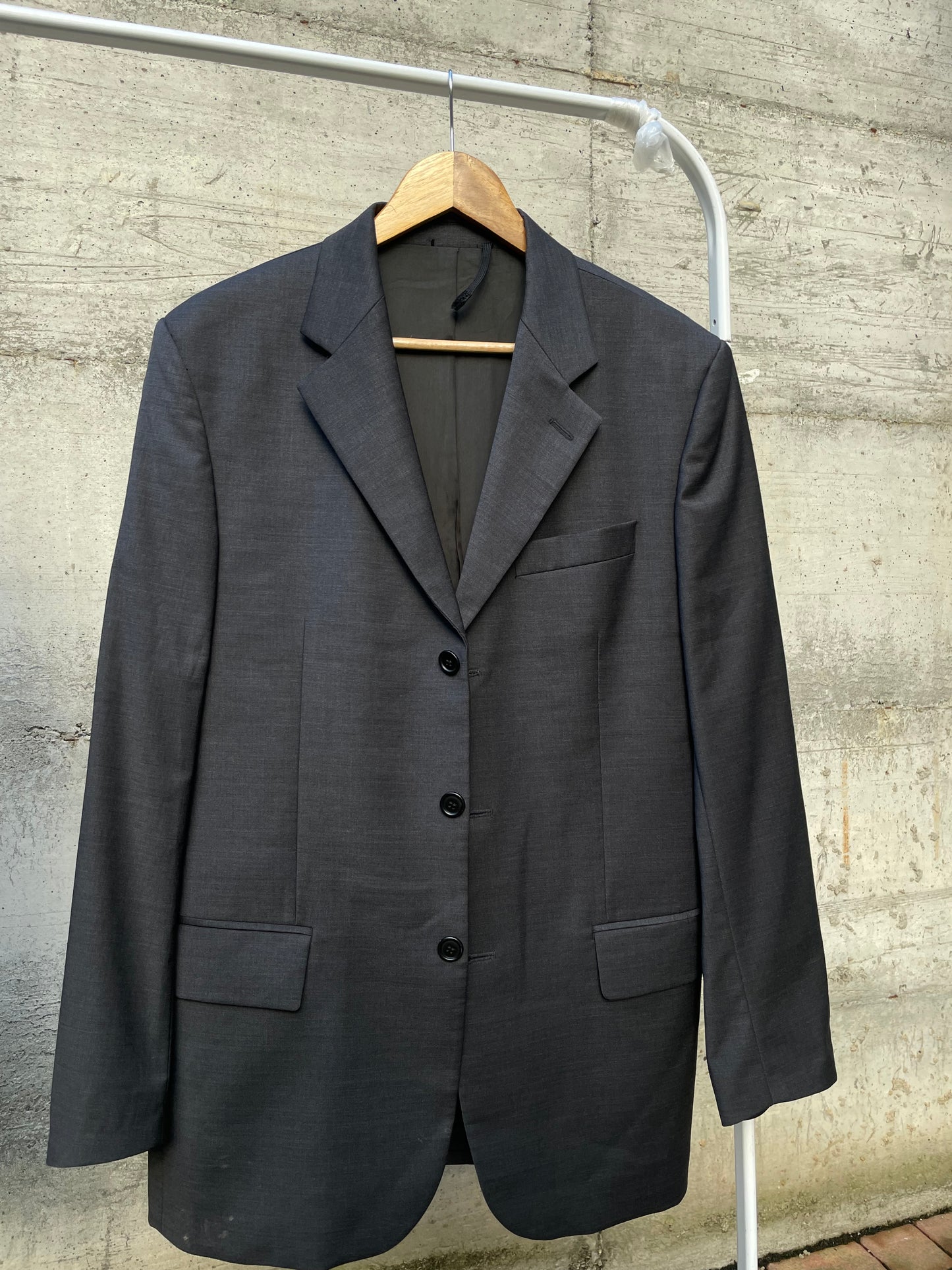 Blazer oversize in fresco lana grigio scuro - taglia M uomo