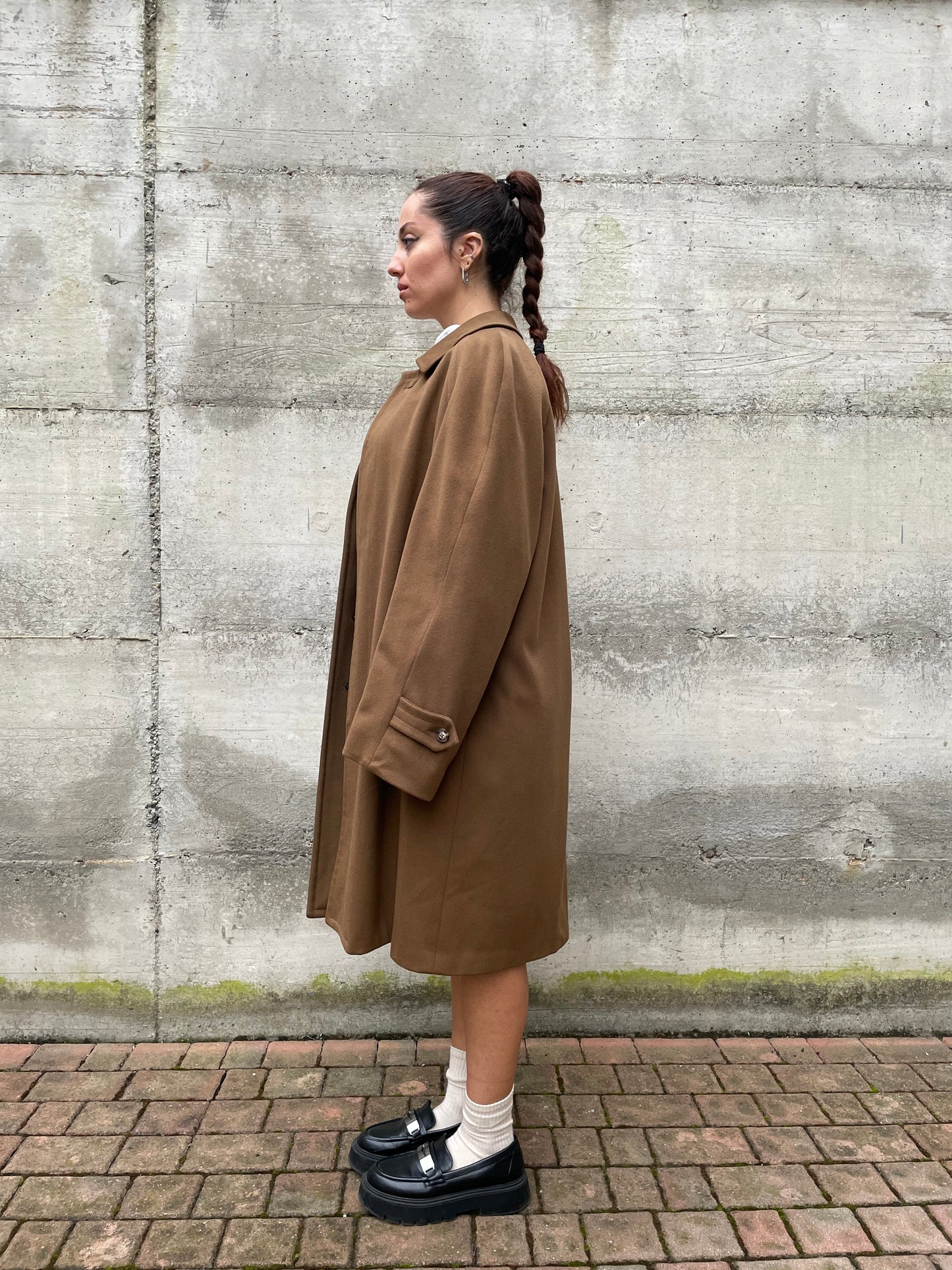 Cappotto sartoriale Piacenza cammello 100% lana vergine - taglia M uomo