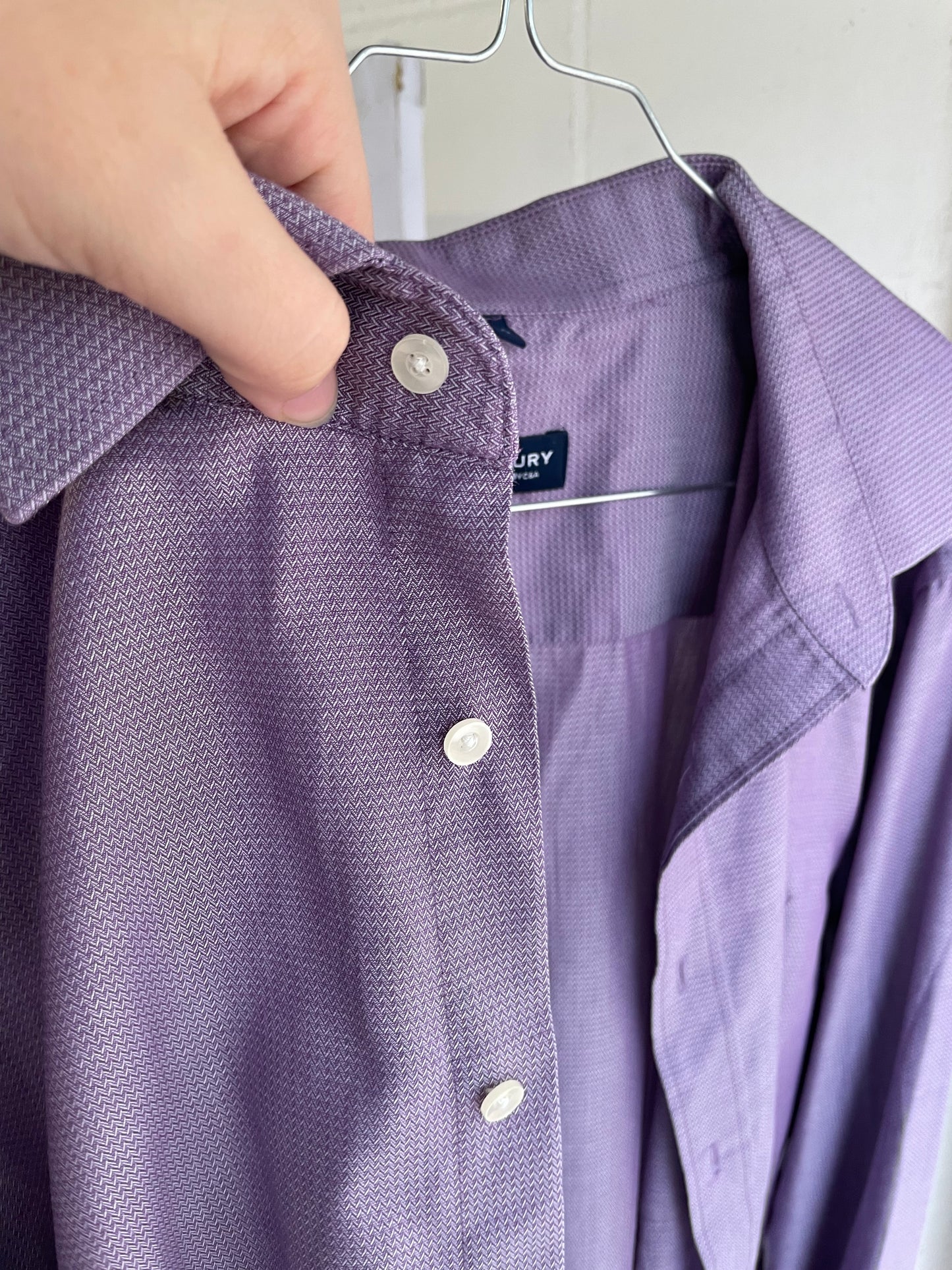 Camicia oversize lilla 100% cotone