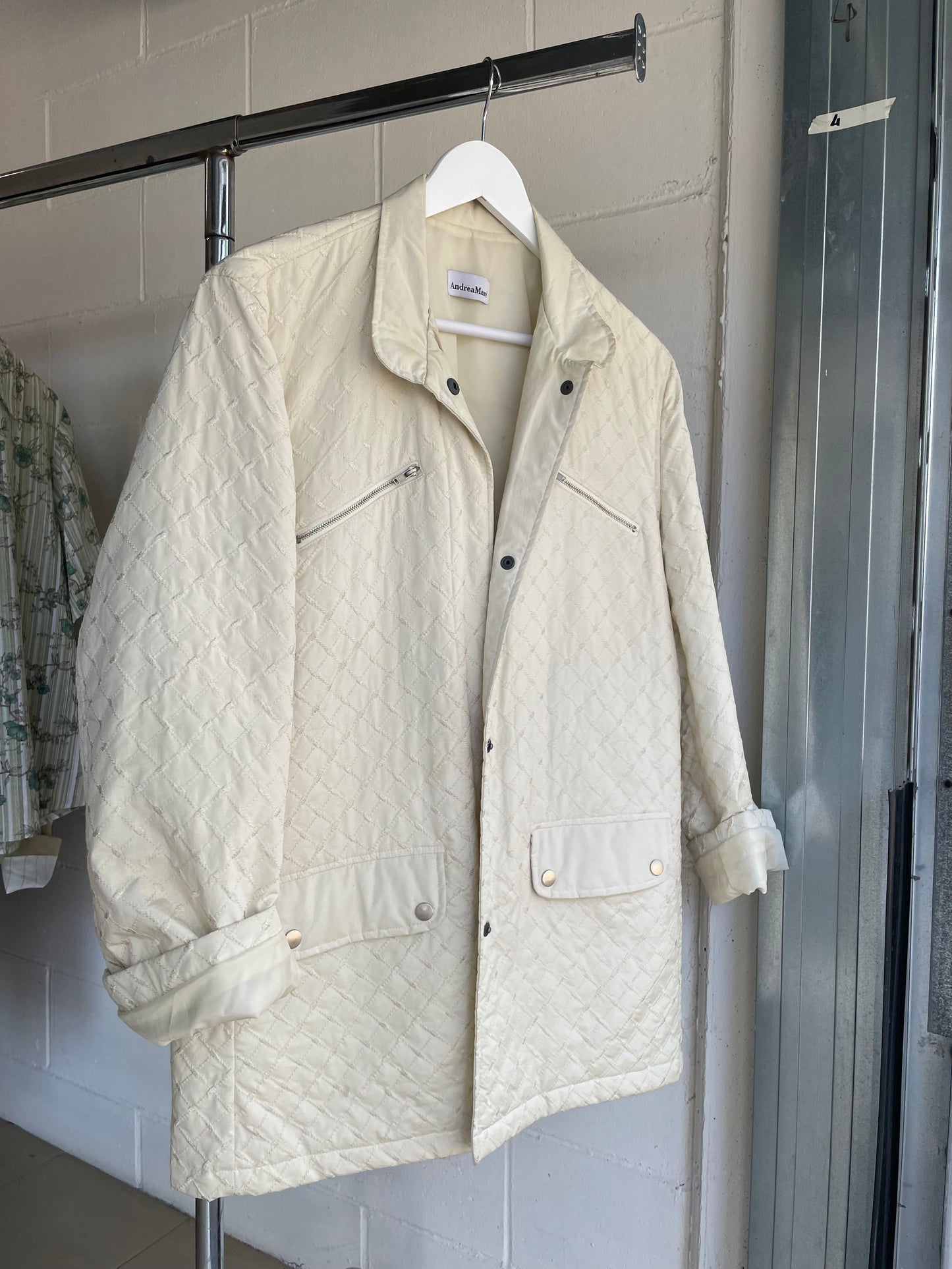 Giacca leggera trapuntata misto cotone avorio - Andrea Marè