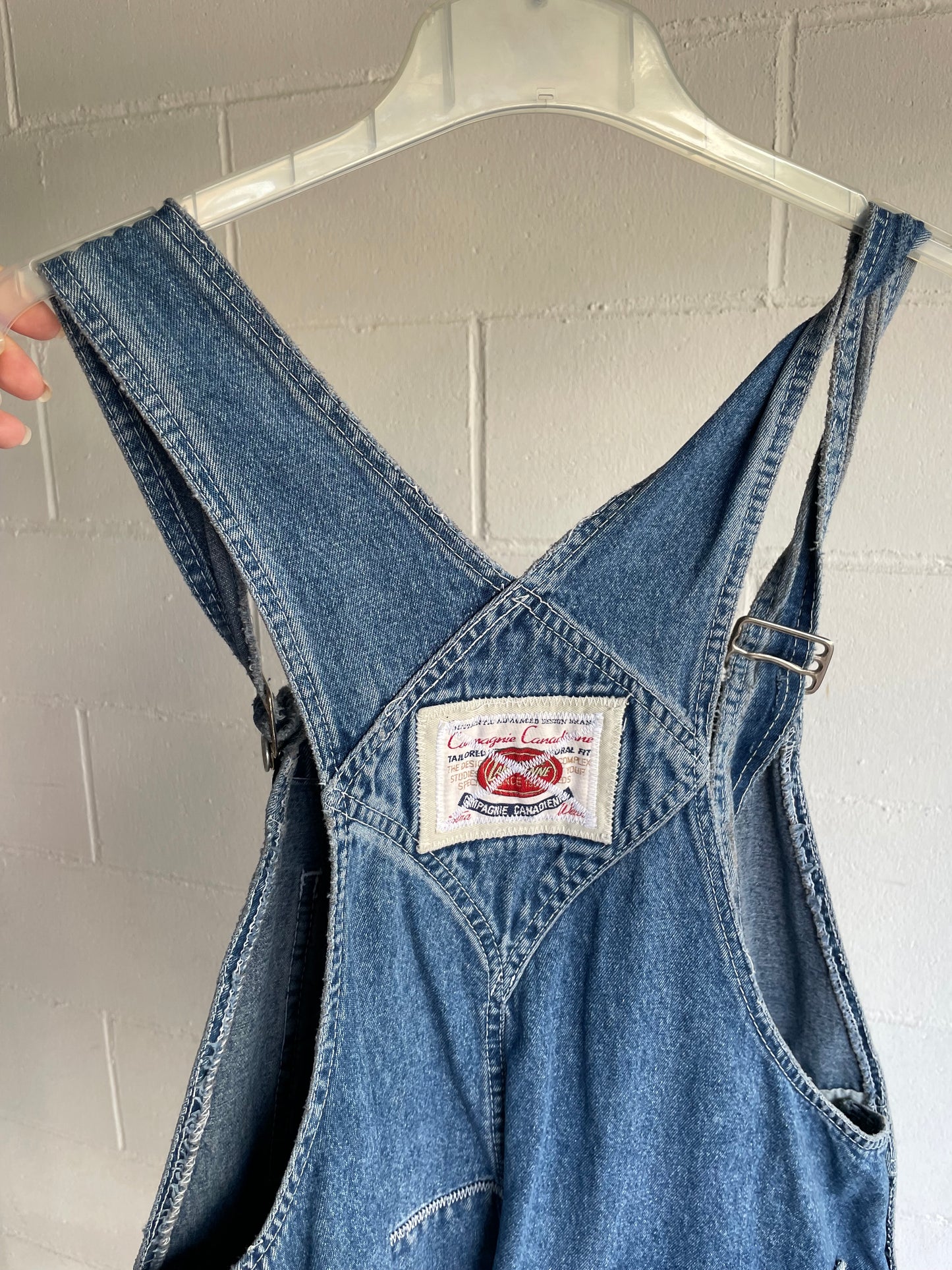 Salopette vintage denim lavaggio medio - taglia M