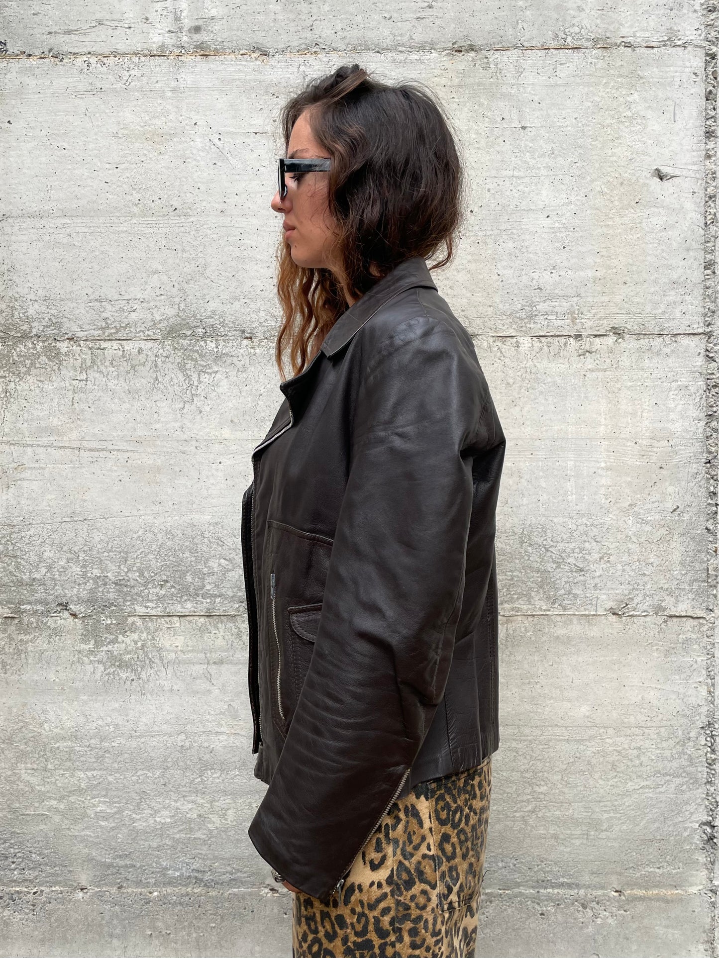 Chiodo vintage testa di moro Made in England, taglia S uomo