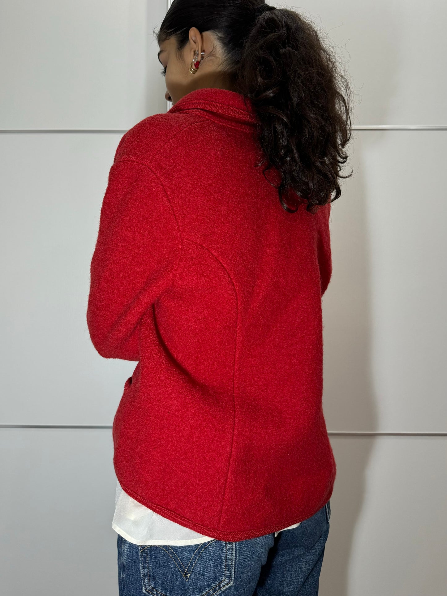 Giacchino tirolese Geiger rosso, in pura lana vergine