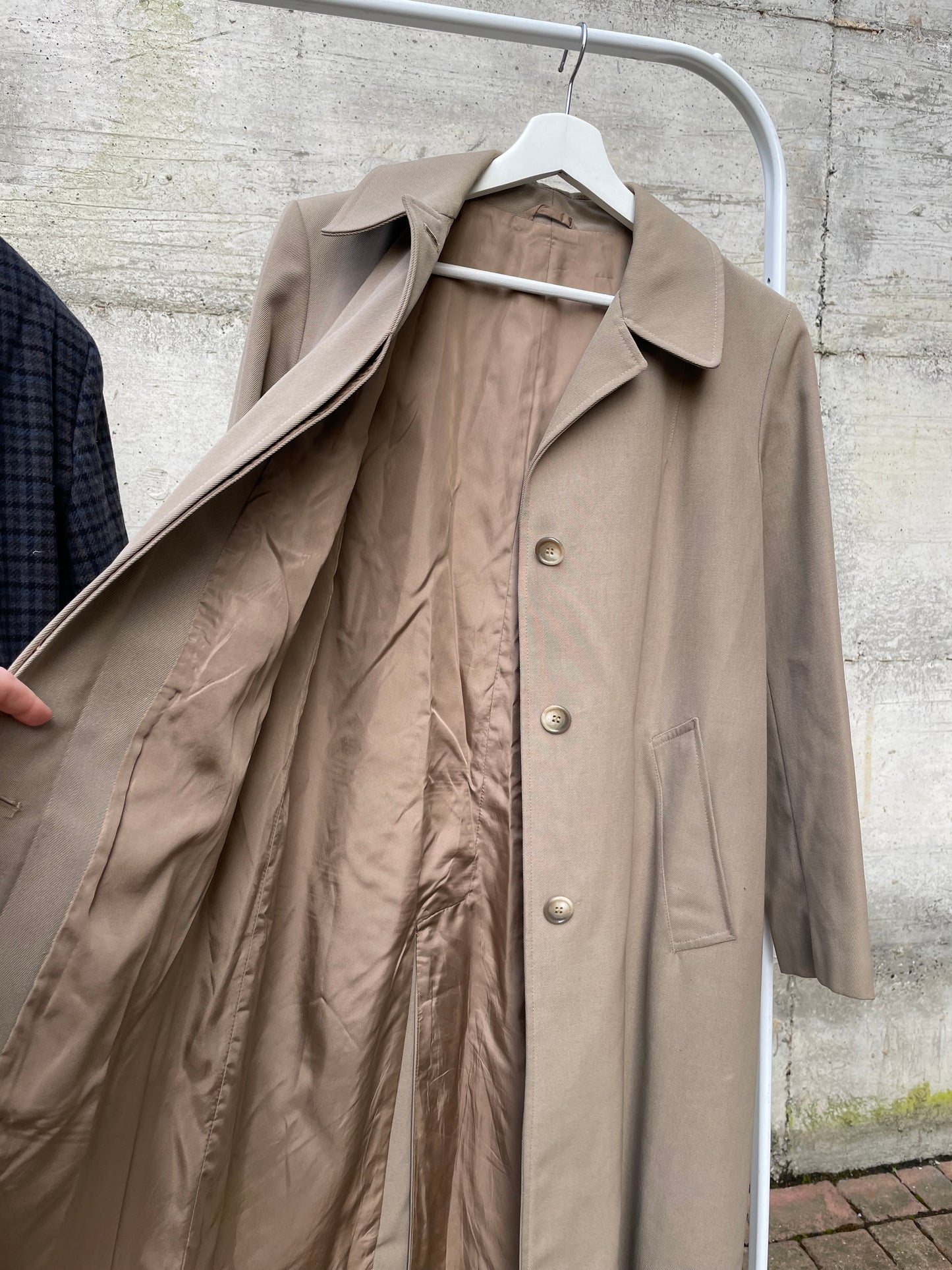 Soprabito sartoriale sabbia foderato misto lana