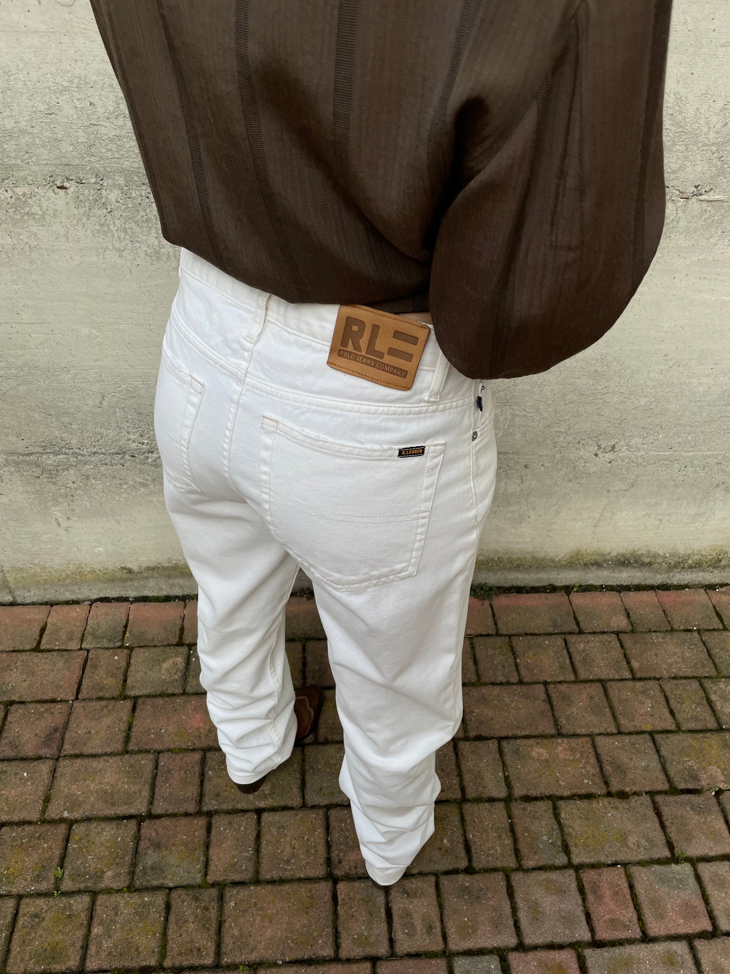 Jeans baggy bianco Polo Ralph Lauren 100% cotone