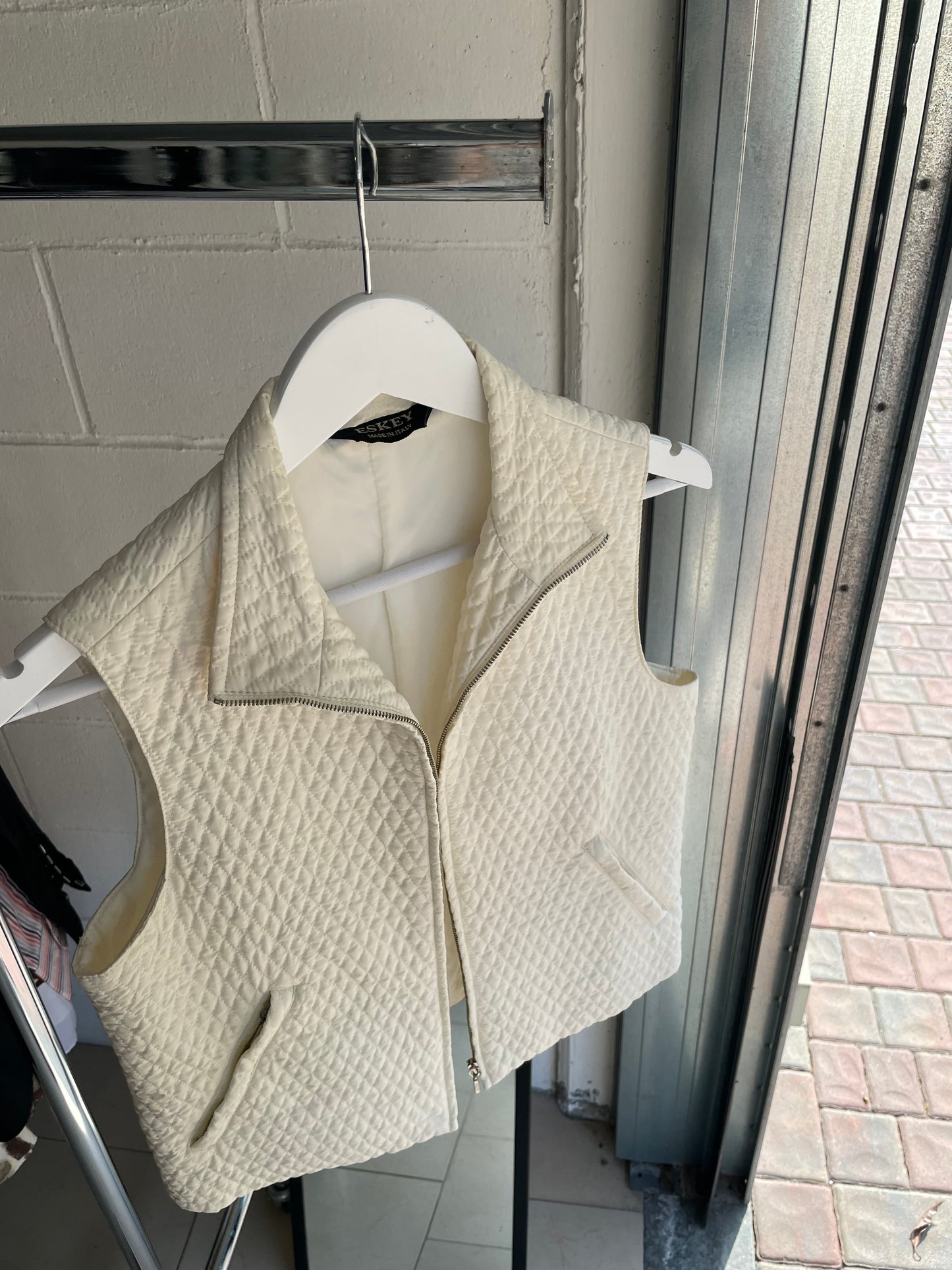 Smanicato trapuntato Eskey bianco - S