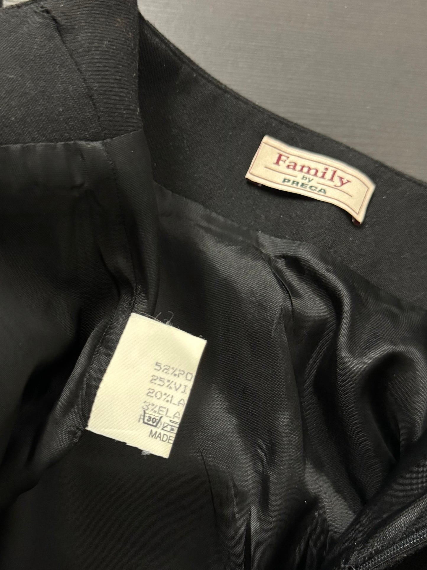 Gonna sartoriale midi a matita in misto lana e viscosa