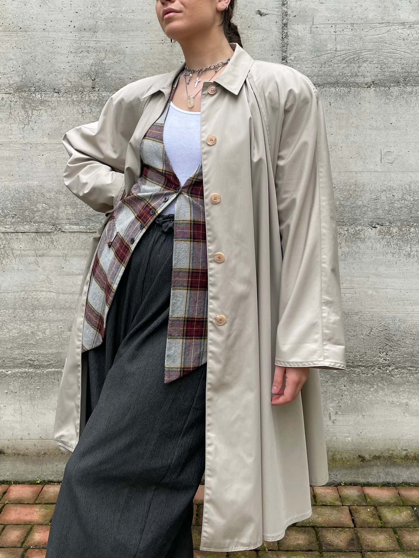Trenchcoat cotone sabbia Preca - L