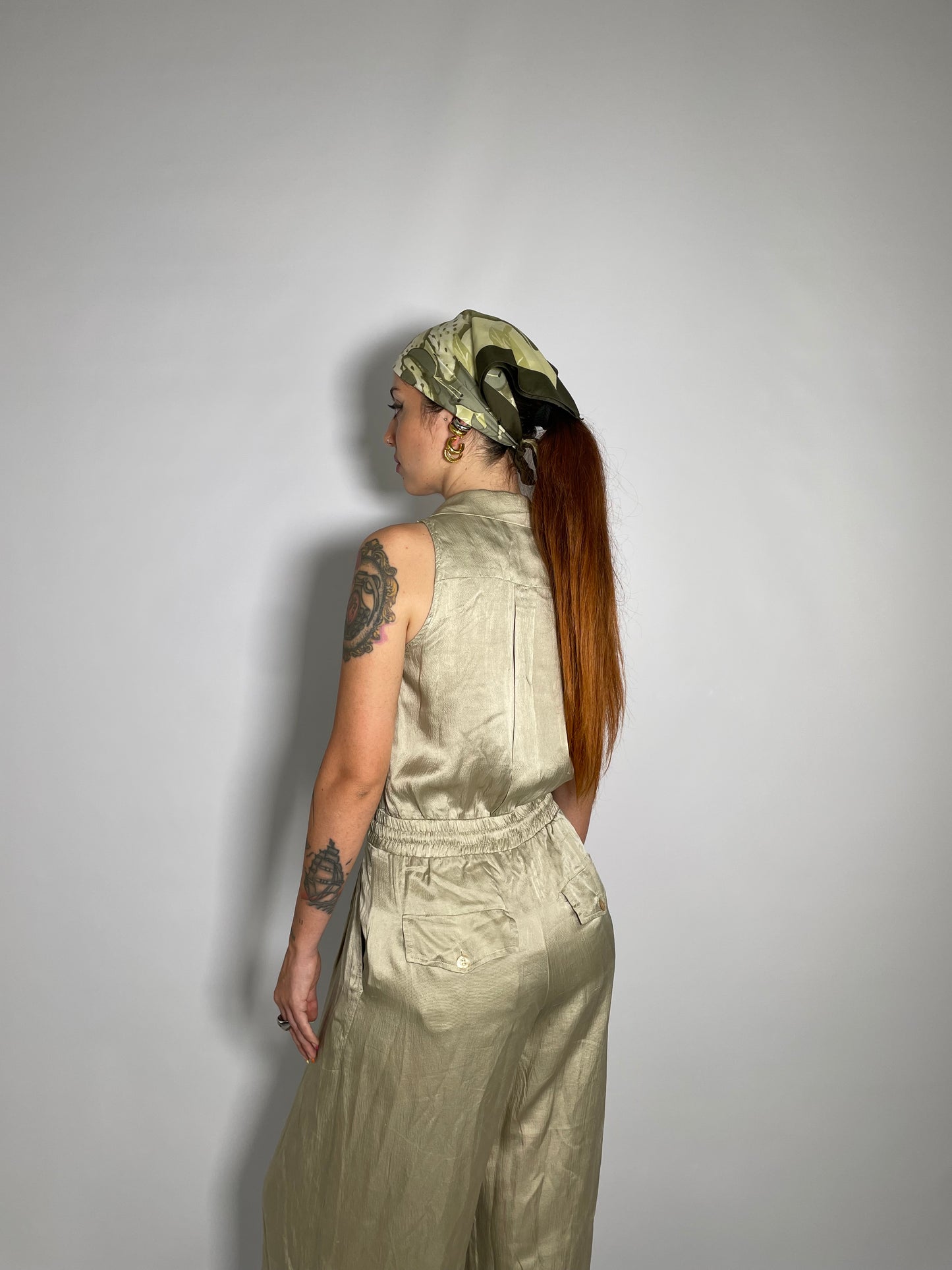 Jumpsuit Twinset sabbia 100% seta - taglia S