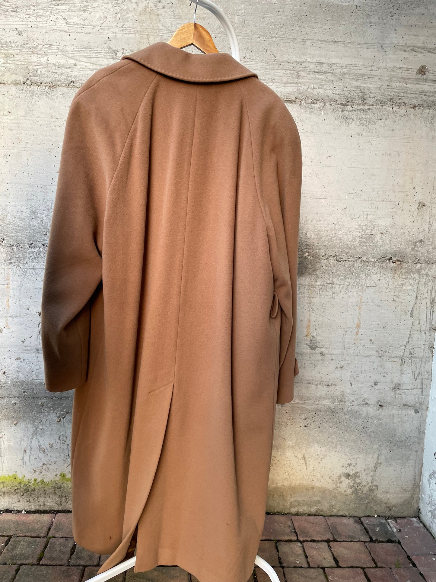 Cappotto lungo monopetto cammello, Del Mare 1911, 50% cashmere 50% lana - taglia L uomo