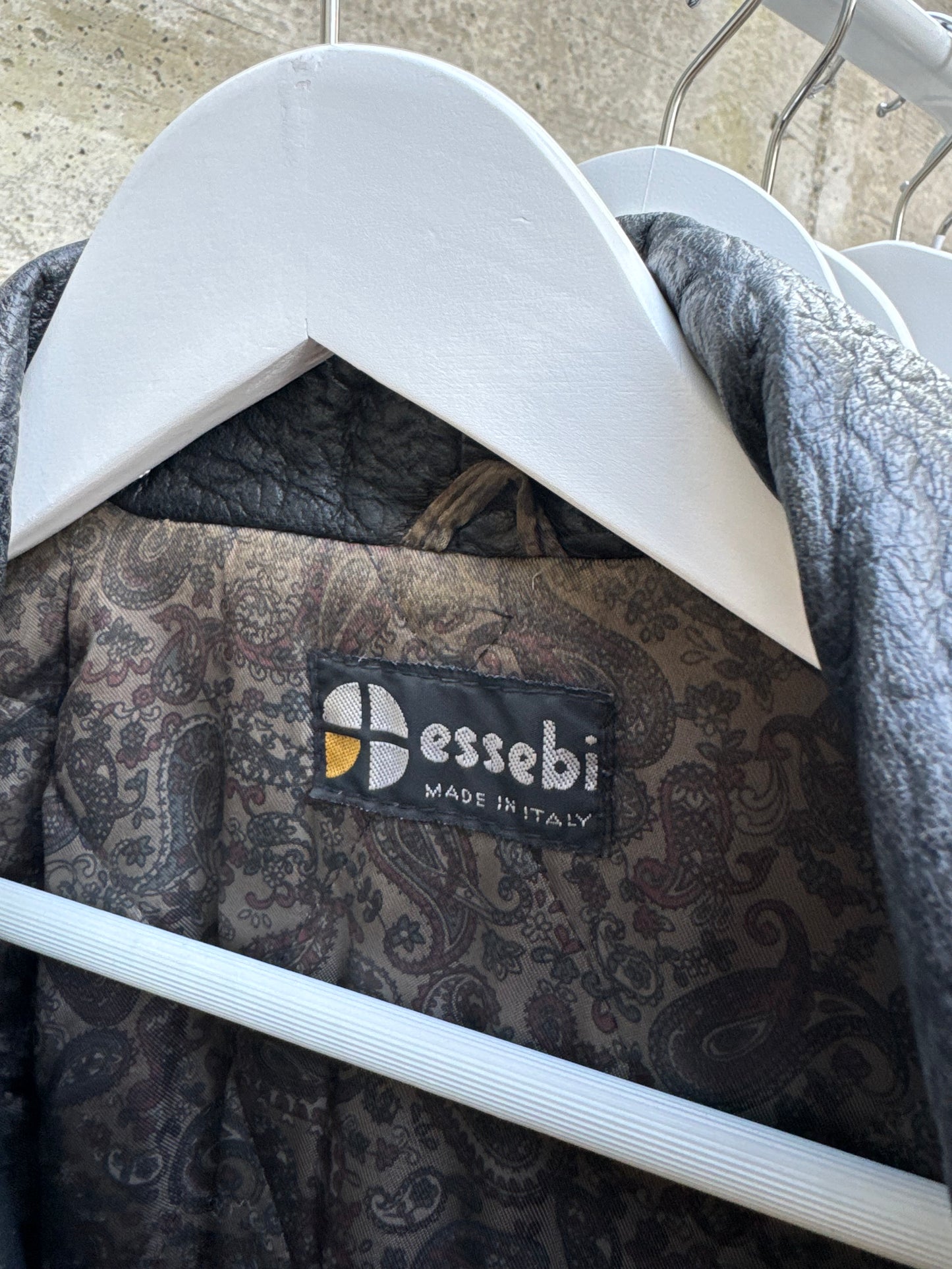 Giacca donna 80s in vera pelle nappata con dettagli lavorati