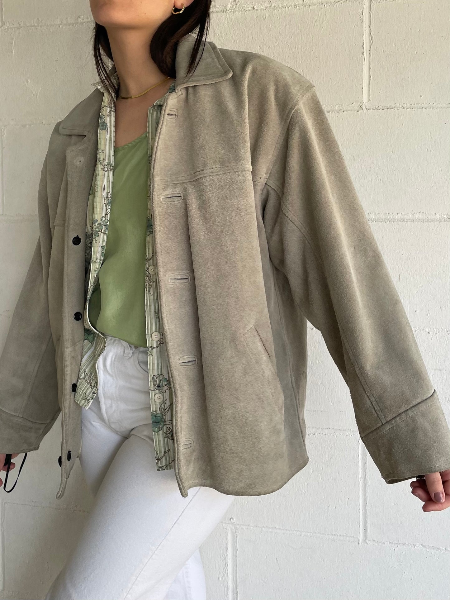 Biker suede ghiaccio - S uomo