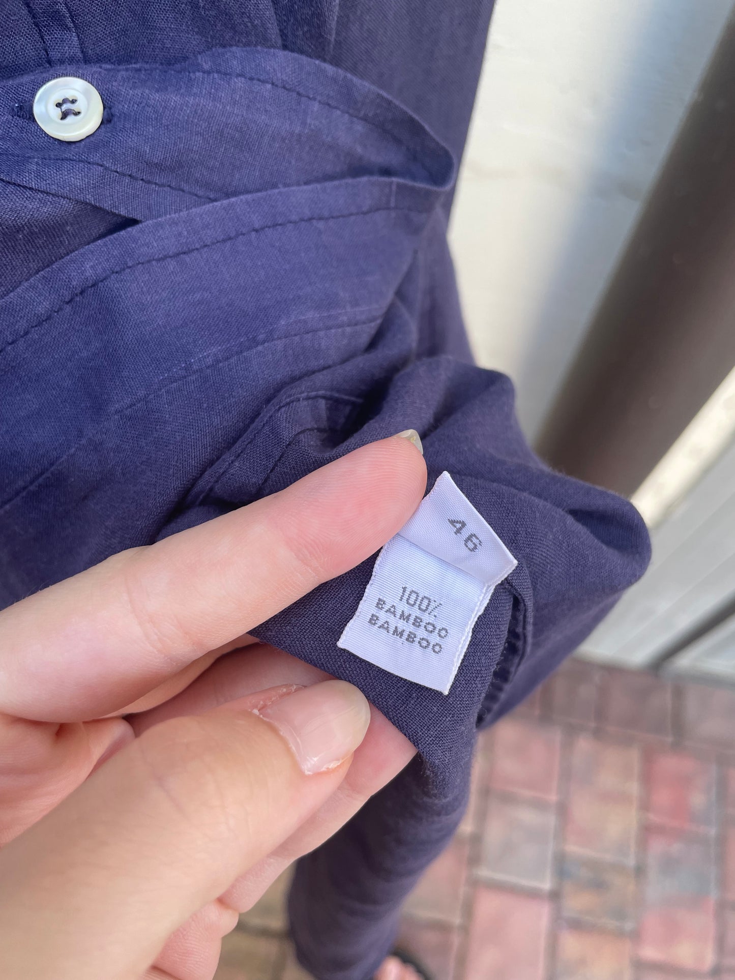 Camicia blu notte 100% bamboo - taglia M