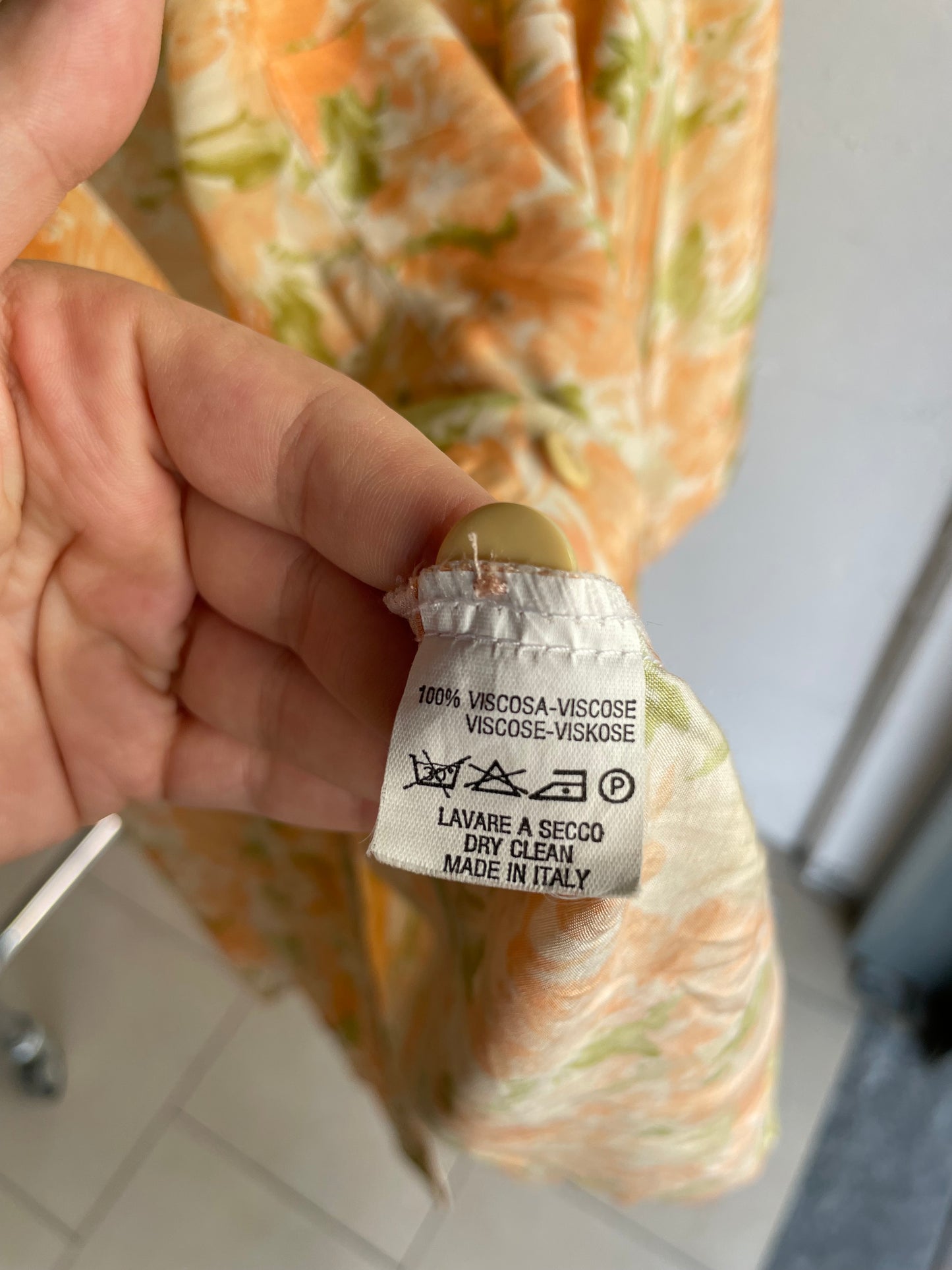 Camicia vintage floreale in viscosa - taglia S uomo