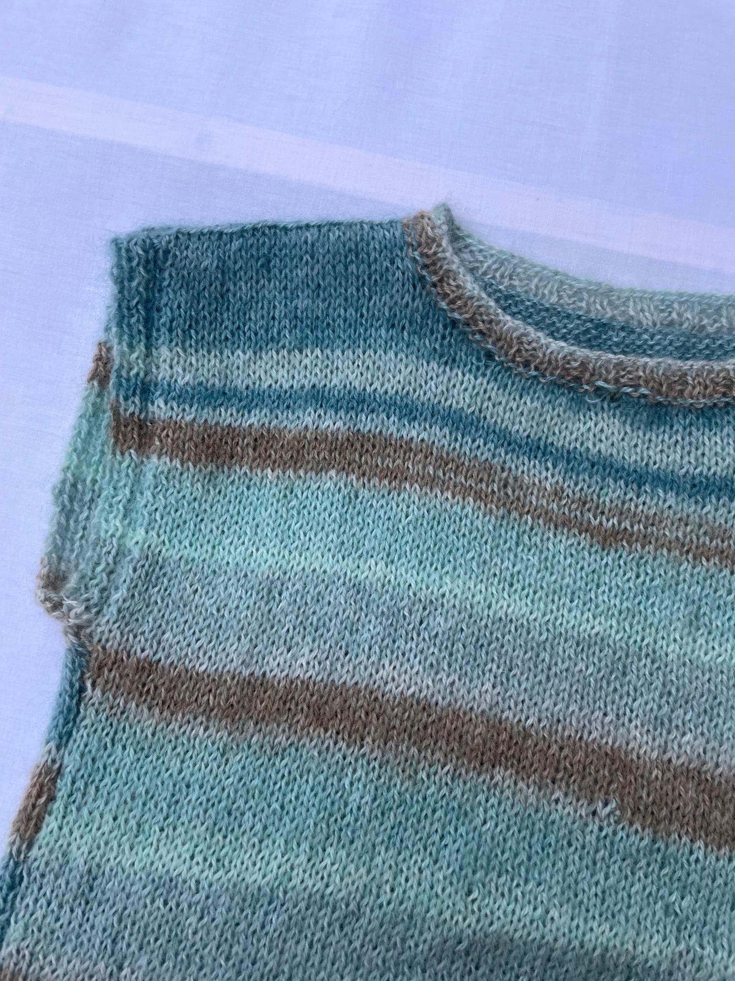 Gilet striped handmade in lana - taglia M