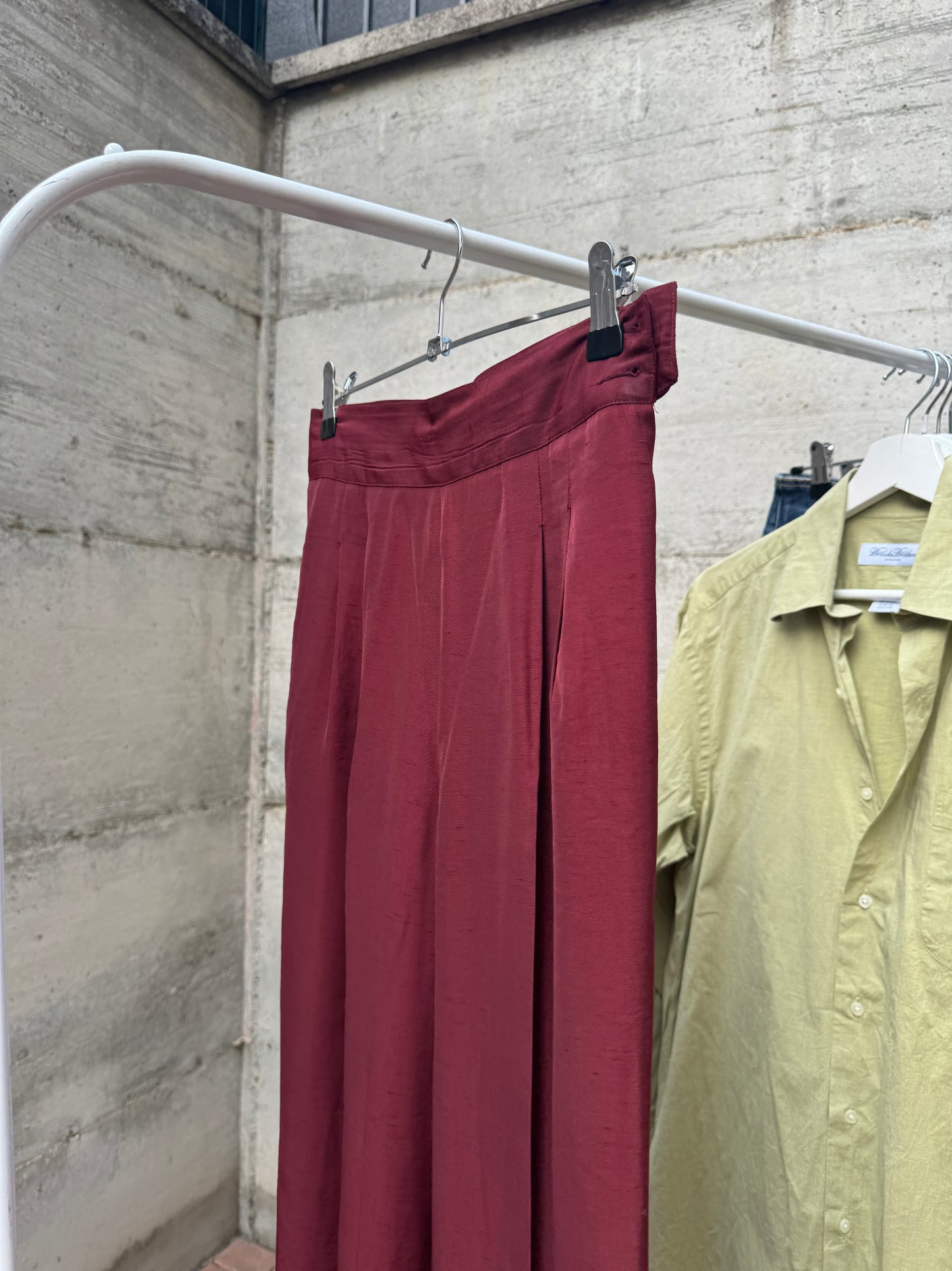 Pantalone sartoriale vinaccia, taglia S
