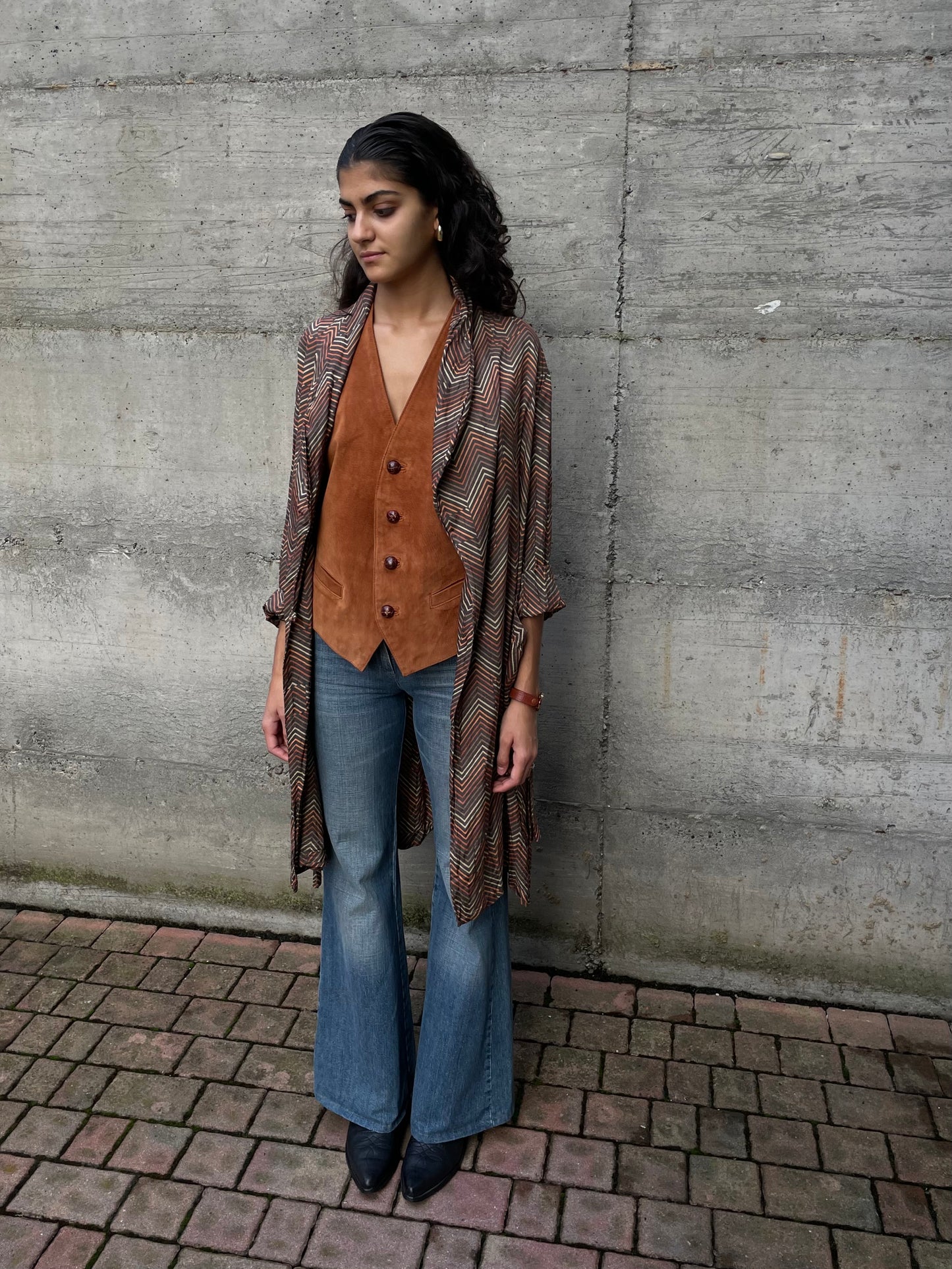 Vestaglia Pierre Cardin in crepe di seta - taglia unica