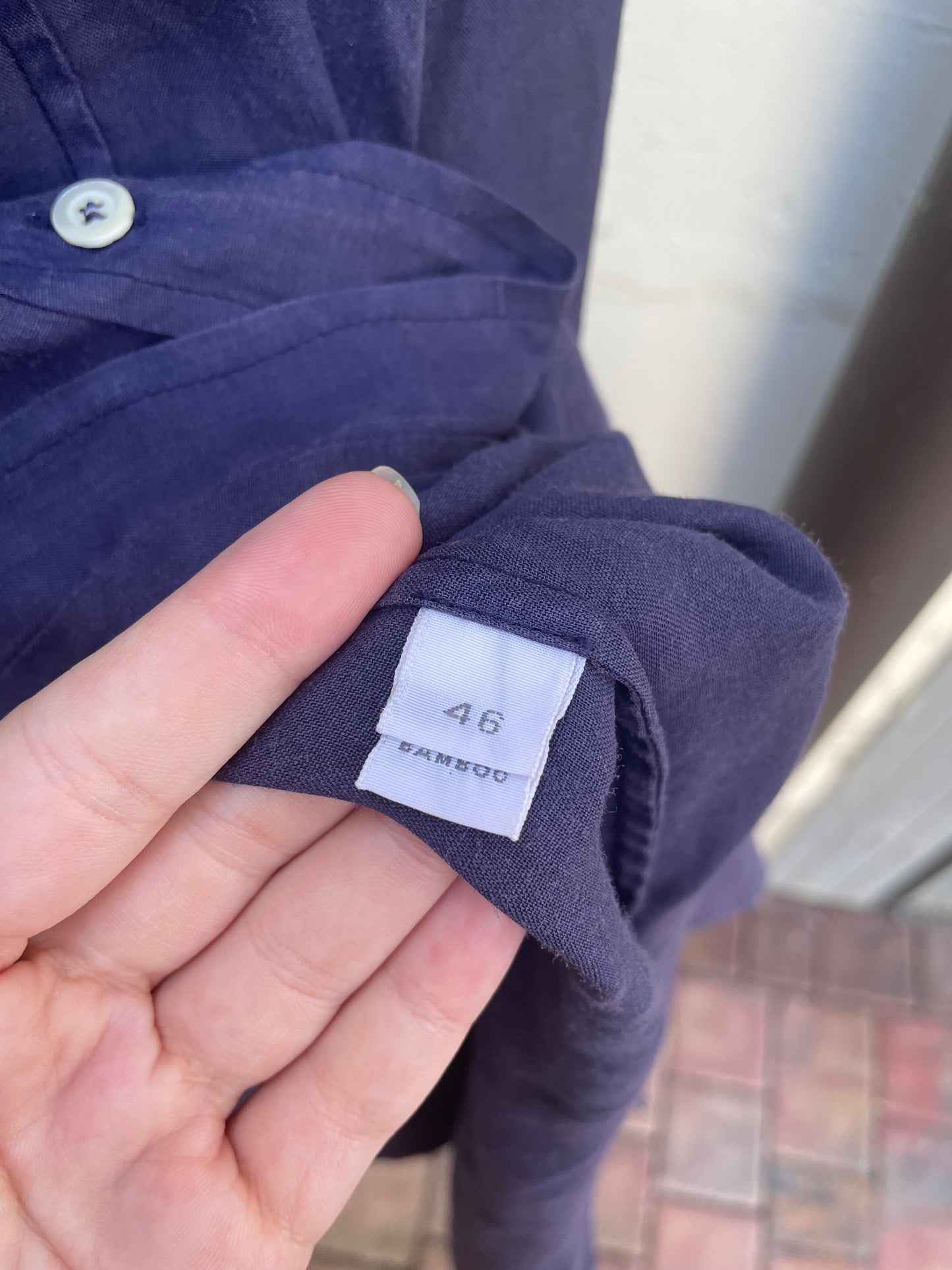 Camicia blu notte 100% bamboo - taglia M