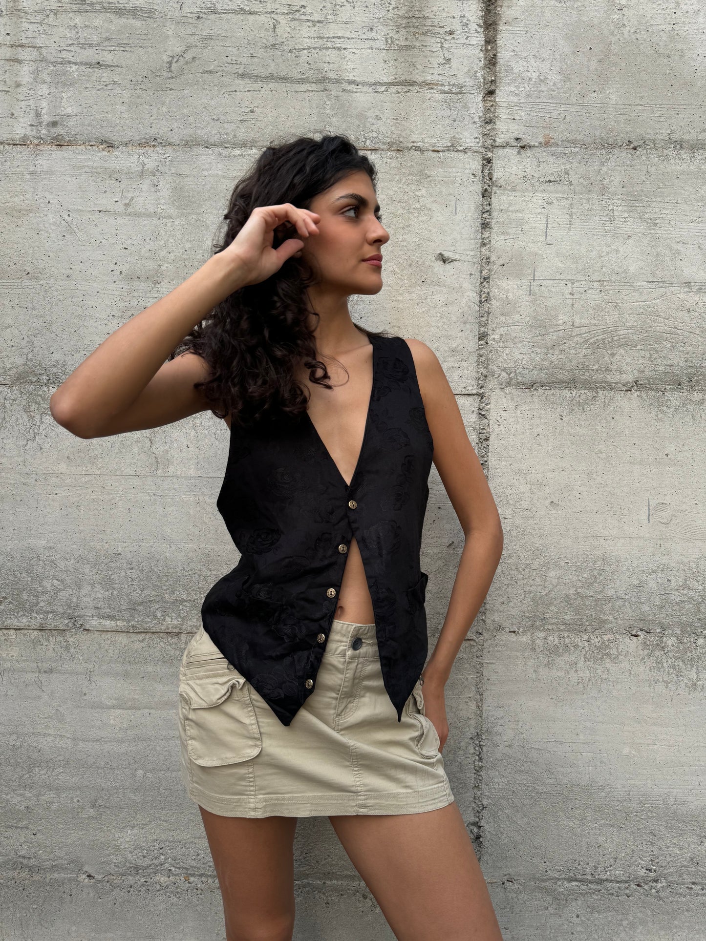 Gilet in raso di seta