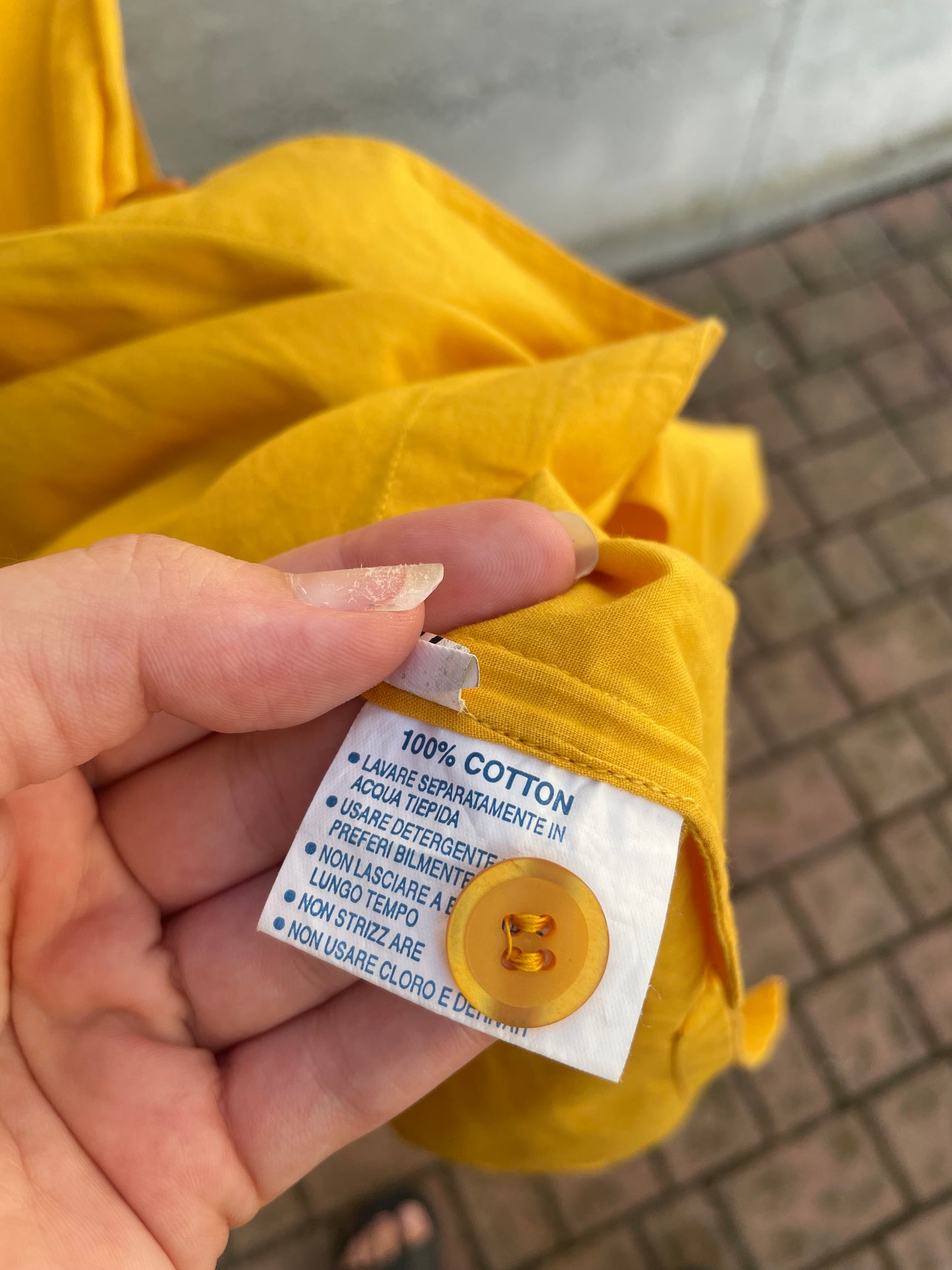 Abito midi Andrea Marè NUOVO deadstock, 100% cotone - taglia L