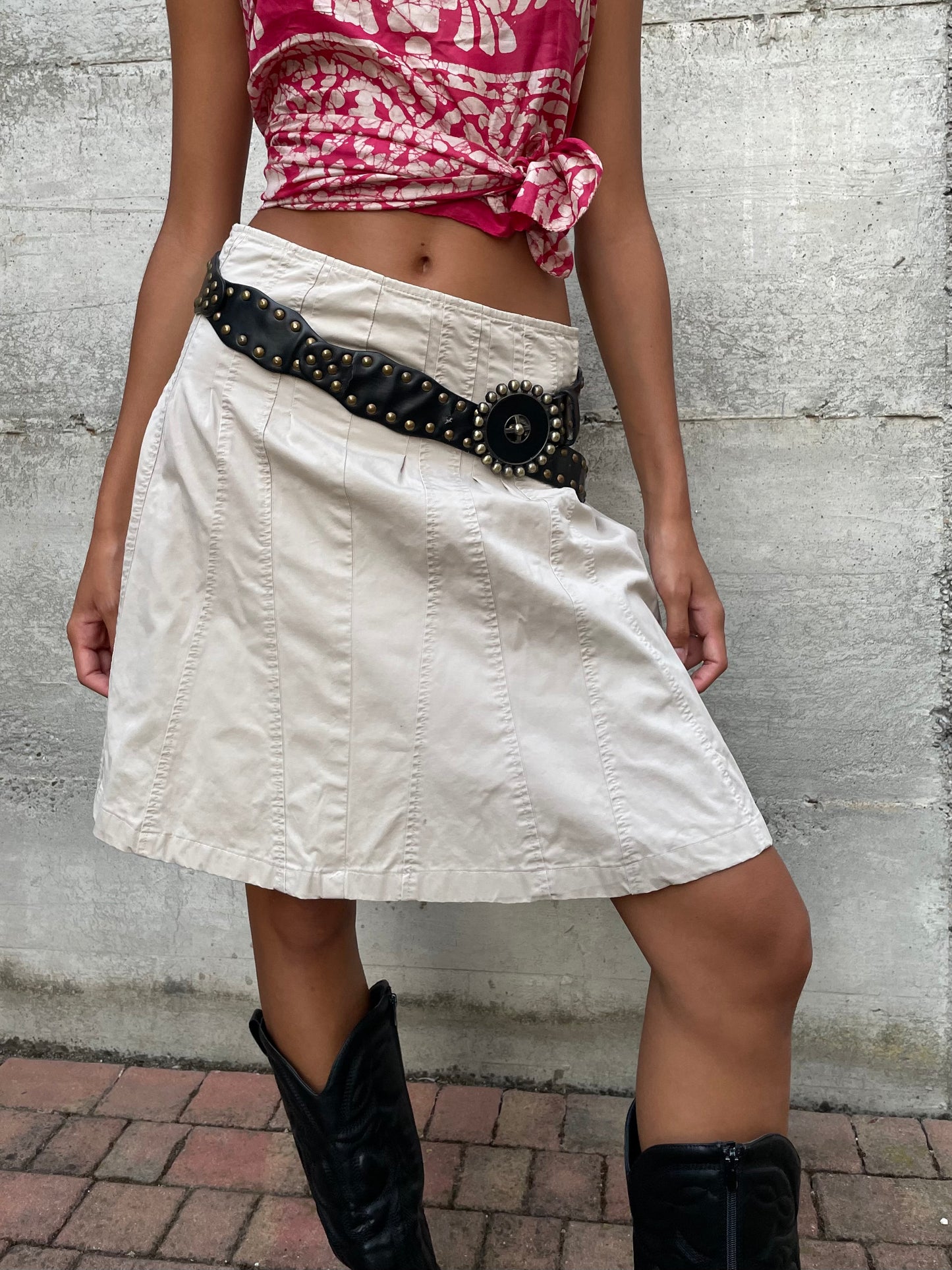 Gonna cargo Y2K sabbia, 100% cotone - taglia M