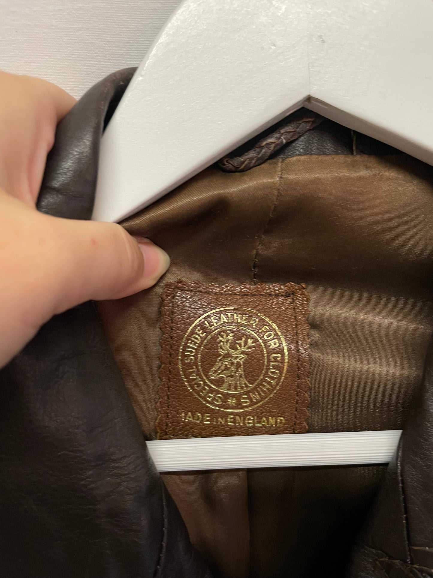 Chiodo vintage testa di moro Made in England, taglia S uomo