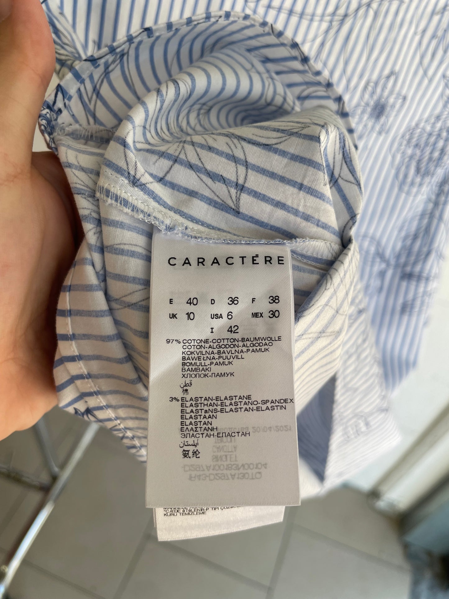 Top cropped in cotone vichy e pattern - taglia S/M