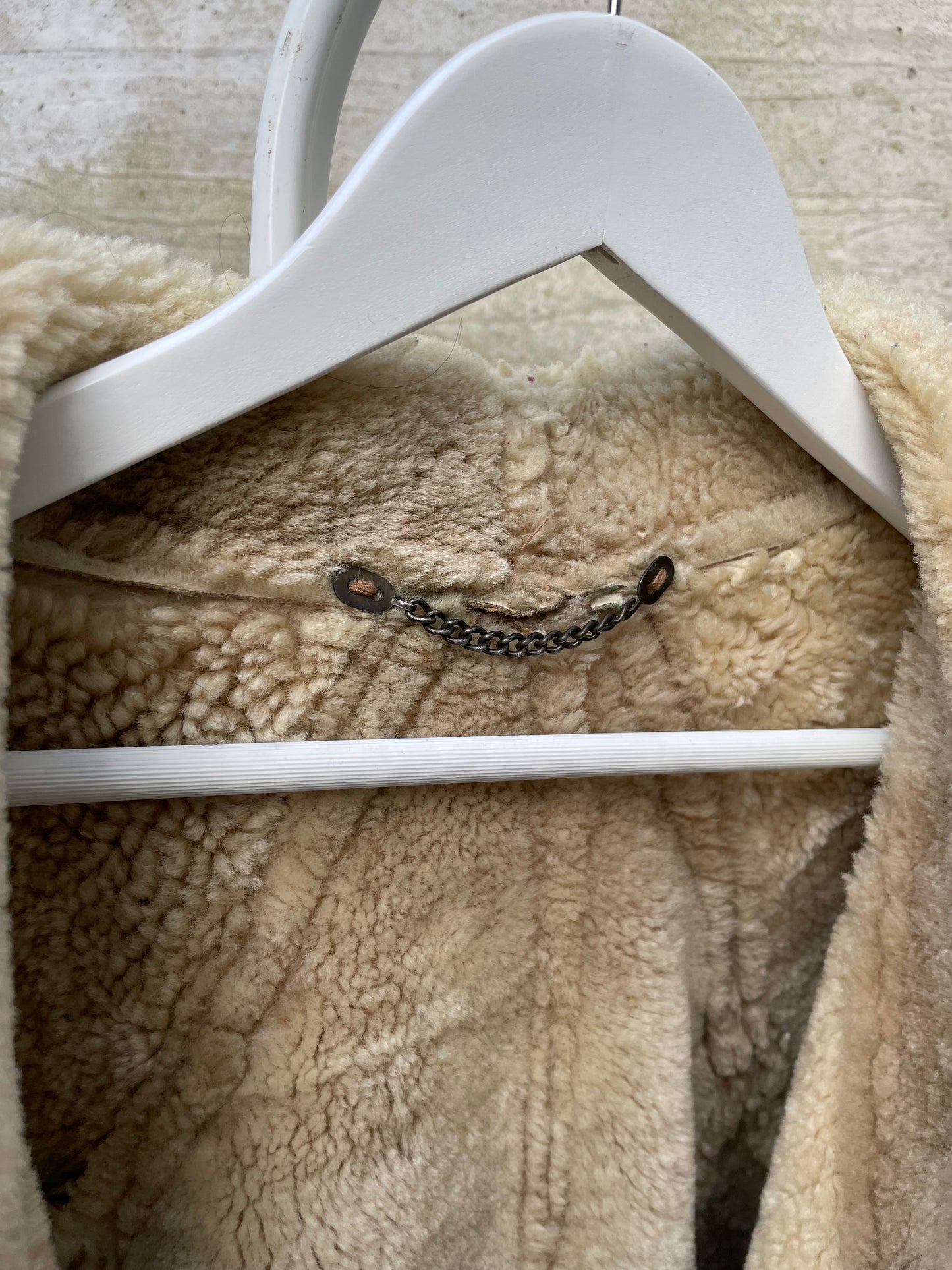 Montone donna originale Shearling 80s in nappa sfumata