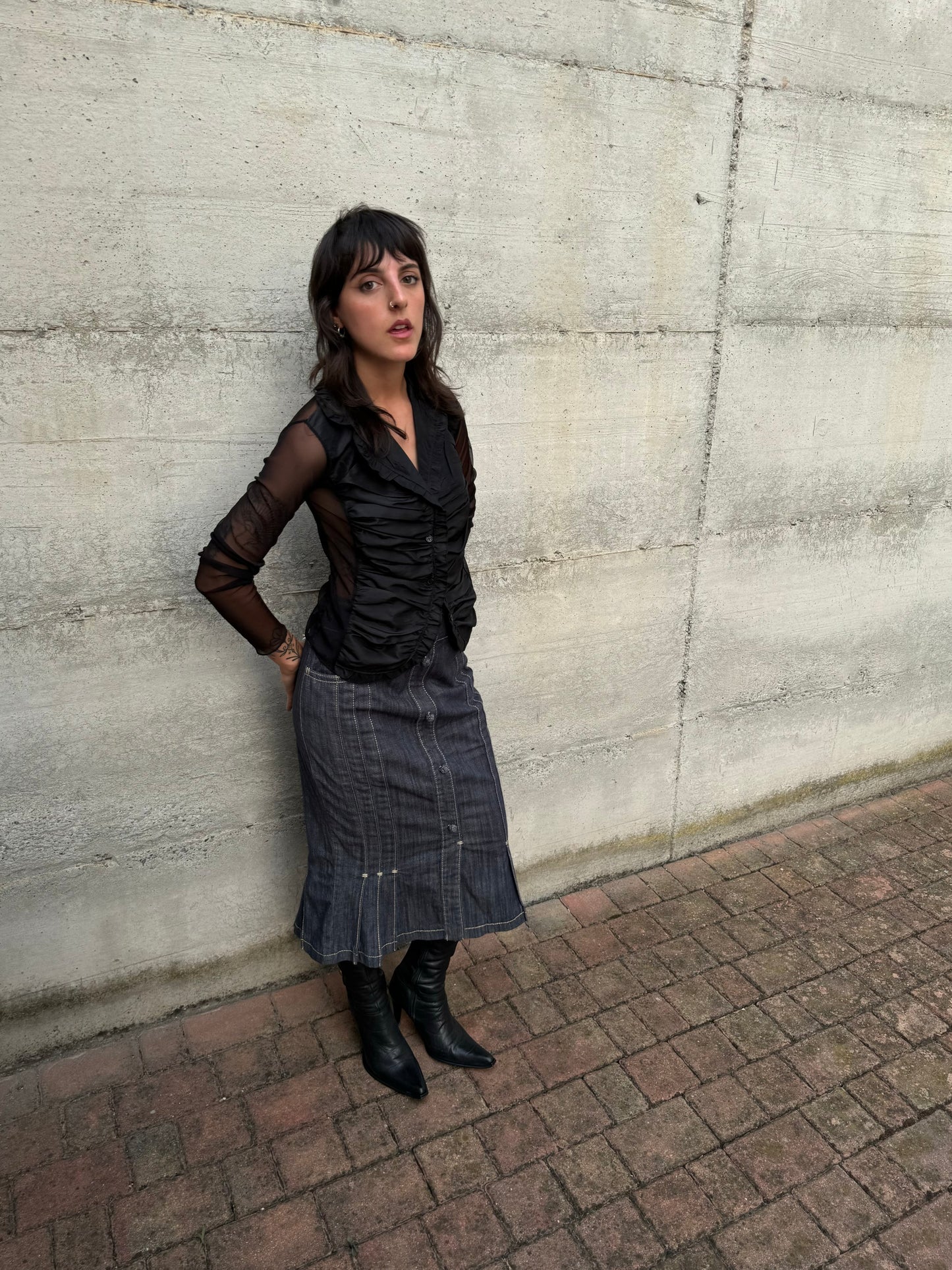 Gonna midi a sirena Stefanel Y2K