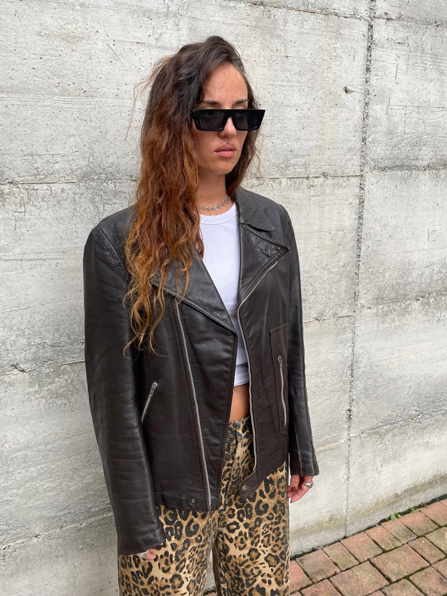 Chiodo vintage testa di moro Made in England, taglia S uomo