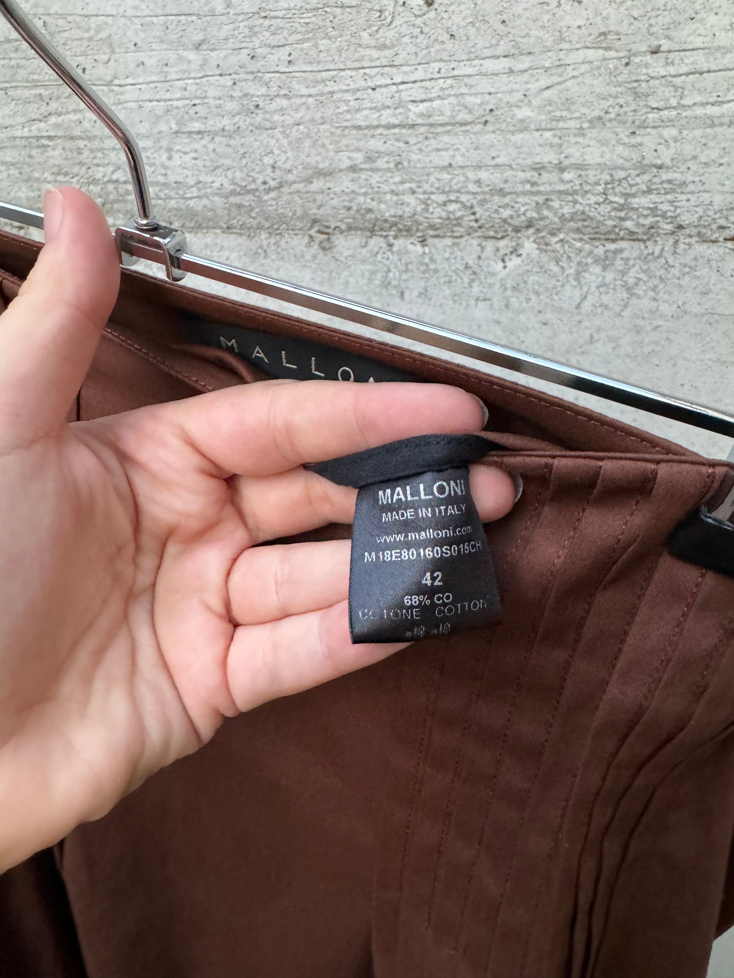 Gonna sartoriale Made in Italy in cotone