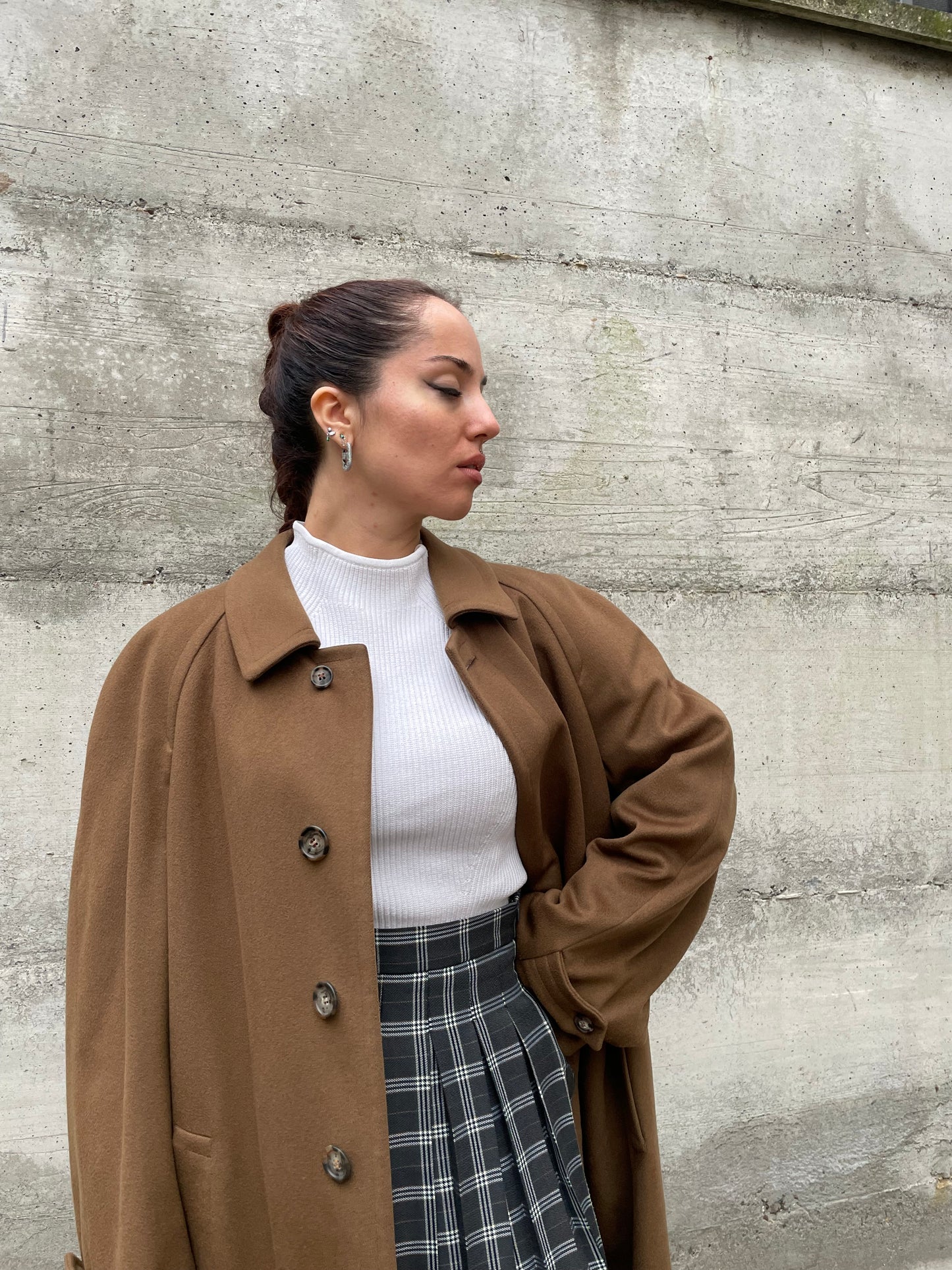 Cappotto sartoriale Piacenza cammello 100% lana vergine - taglia M uomo