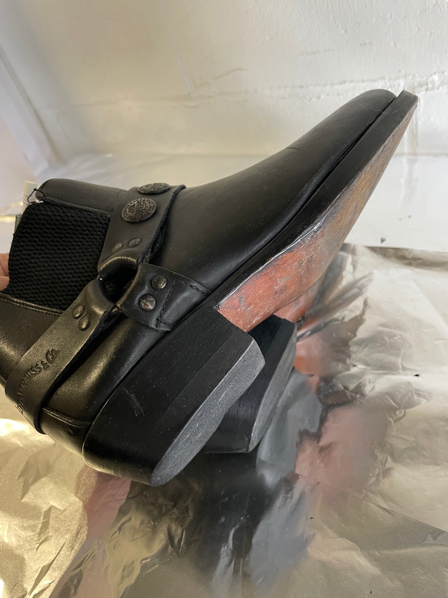 EU 38 - Kentucky boots bassi Levi's Strauss vera pelle neri