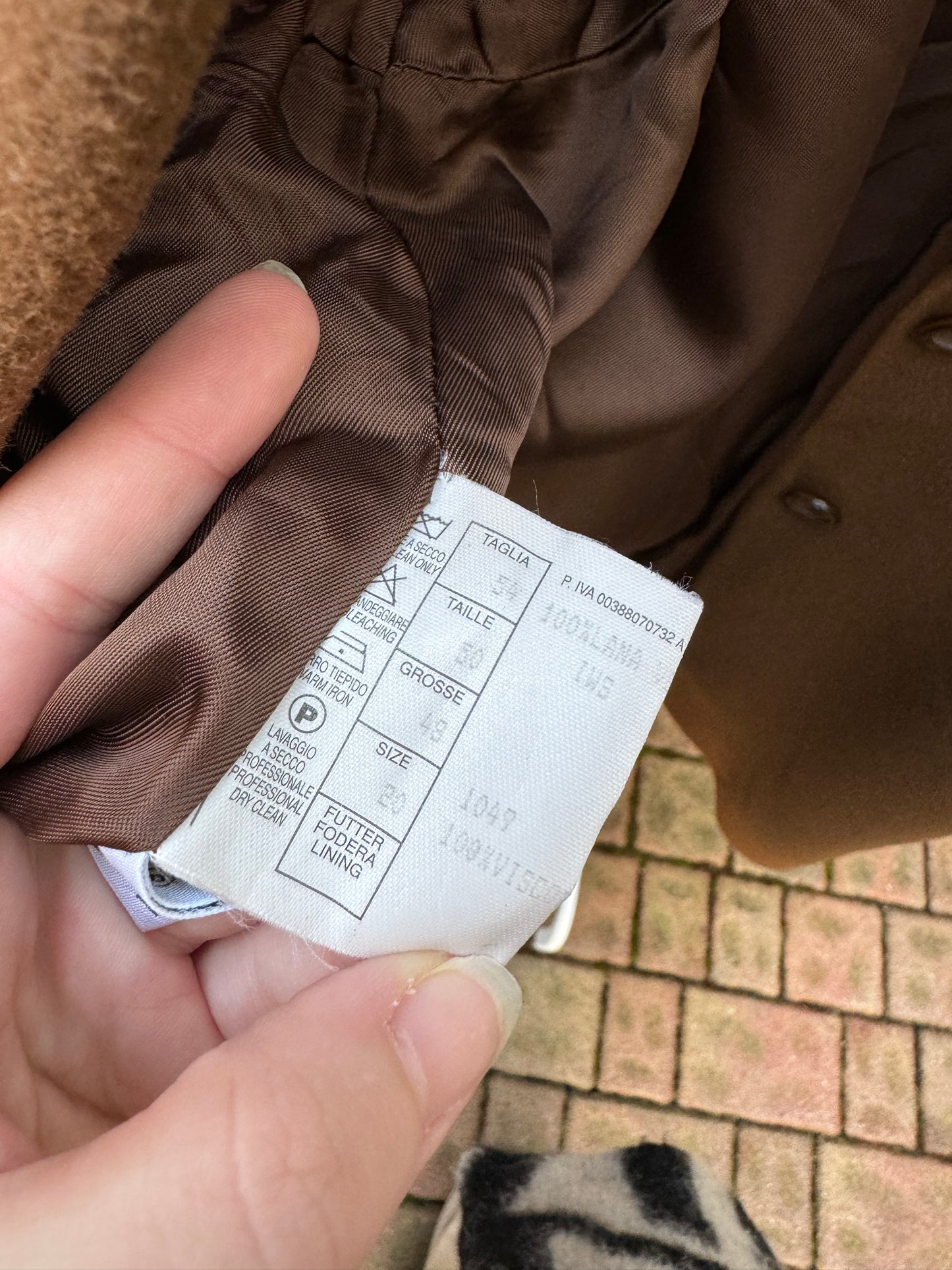 Cappotto sartoriale cioccolato in pura lana vergine superfine