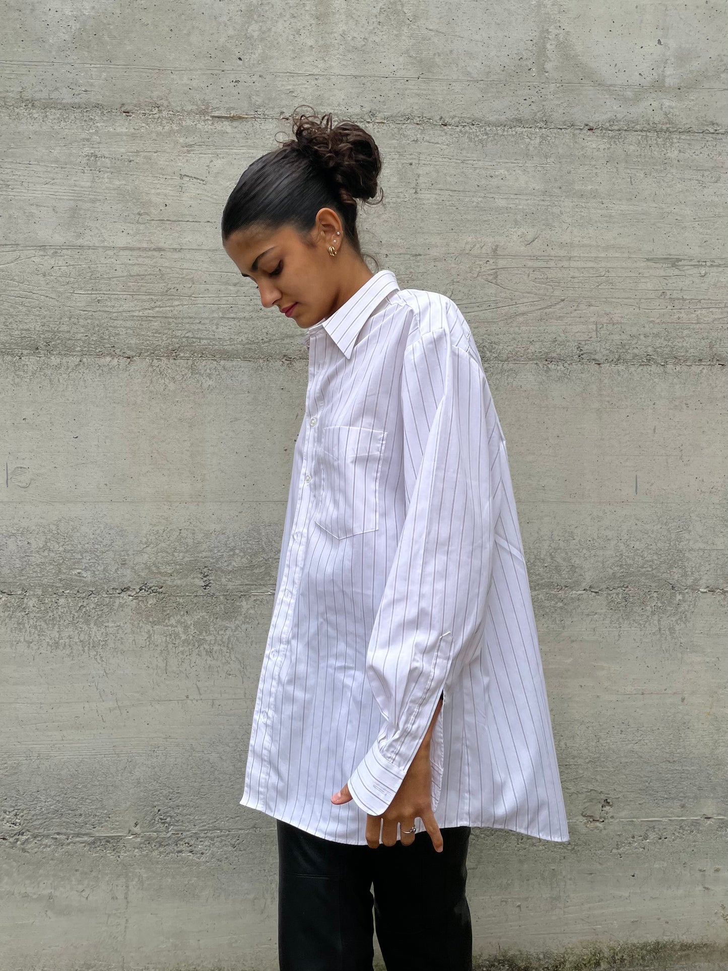 Camicia oversize striped 100% cotone