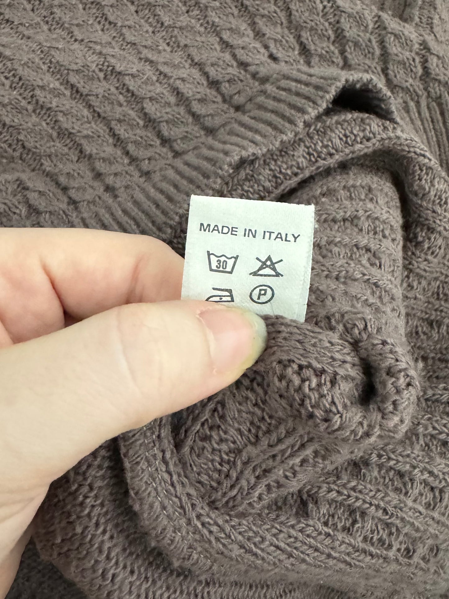 Pullover girocollo malva in misto lana