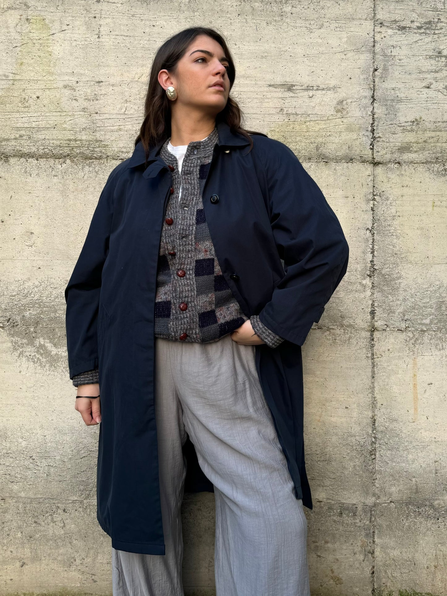 Cardigan girocollo sartoriale in lana